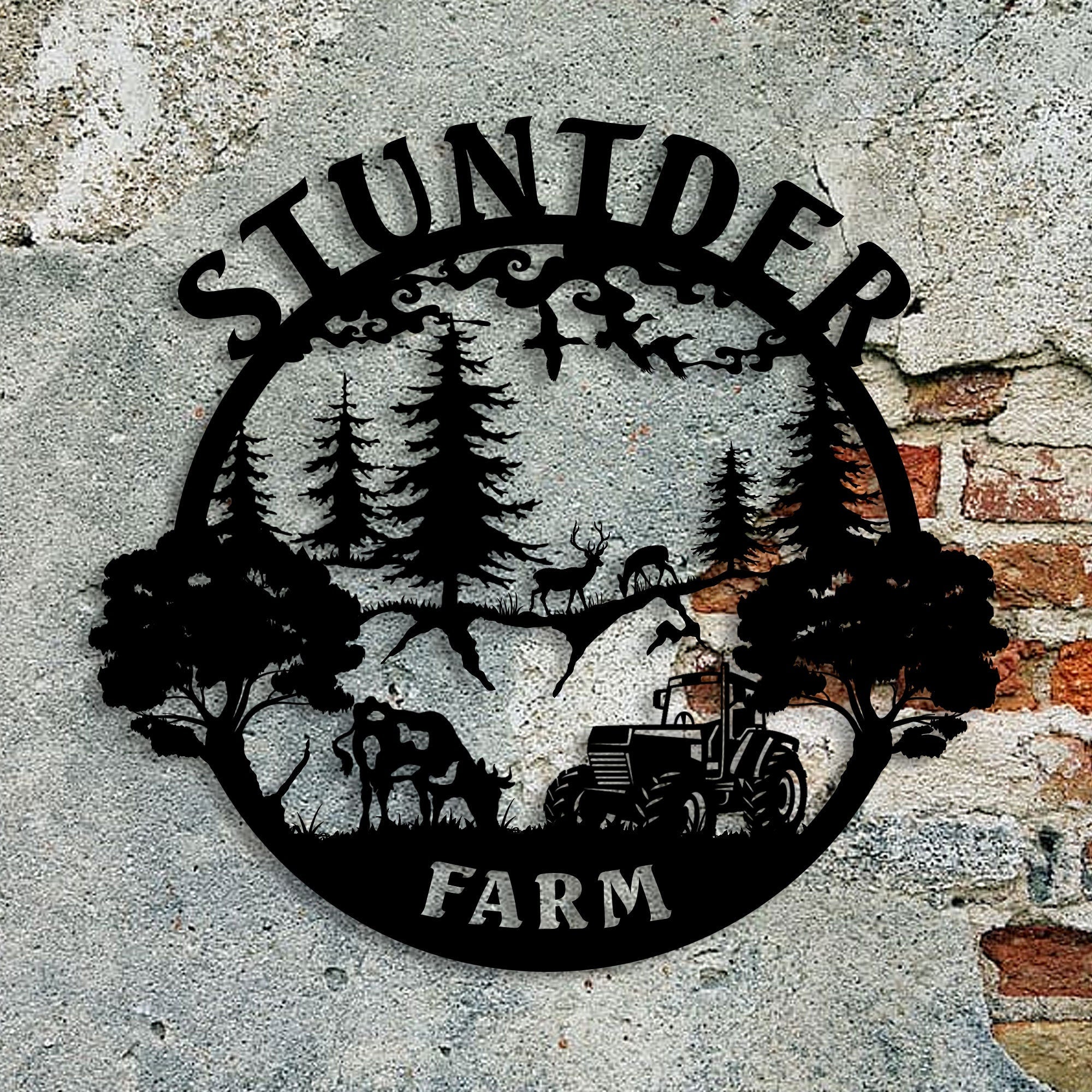 Personalized House Garden Metal Family Name Sign, Custom Last Name Sign, Farmhouse Metal Sign, Unique Ranch Sign, Christmas Gift