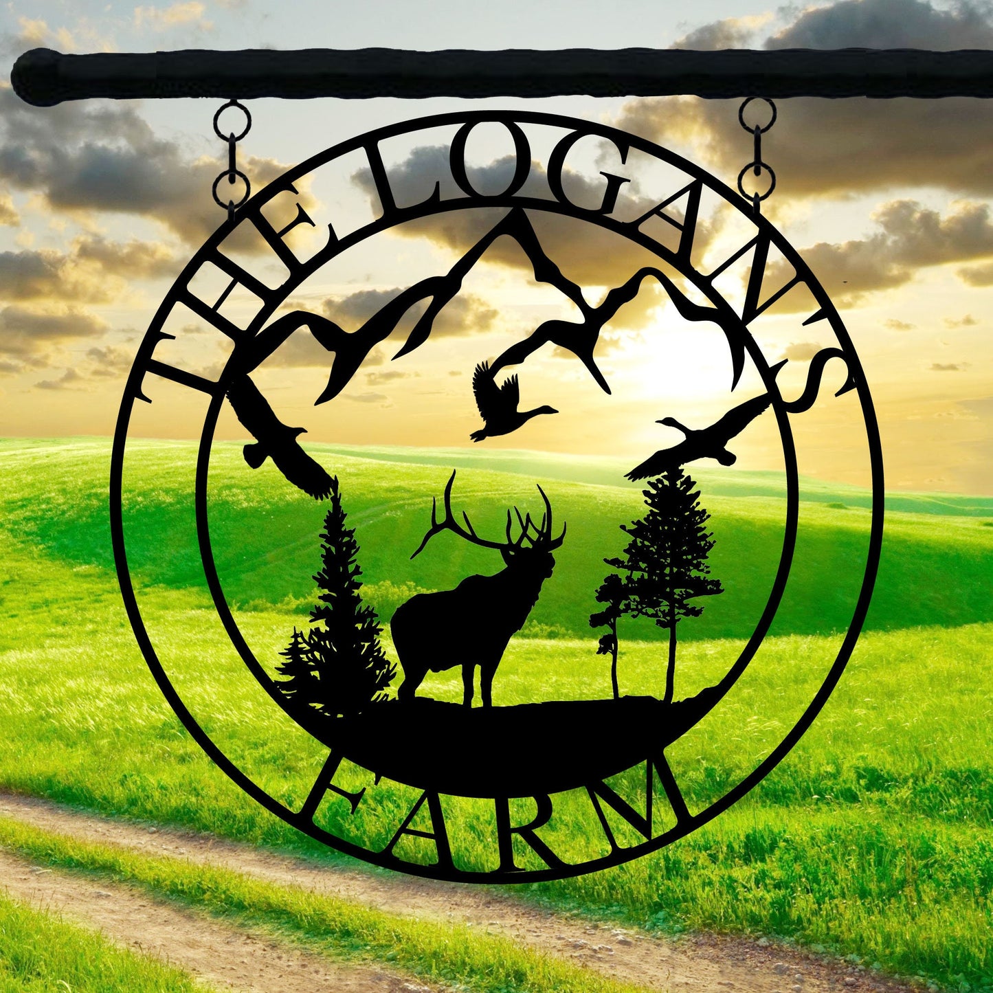 CustomMetal Farm Sign, Unique Metal House Entry Sign, Personalized Ranch Metal Sign, Christmas Gift for Family, Easy to Hang, Housewarming