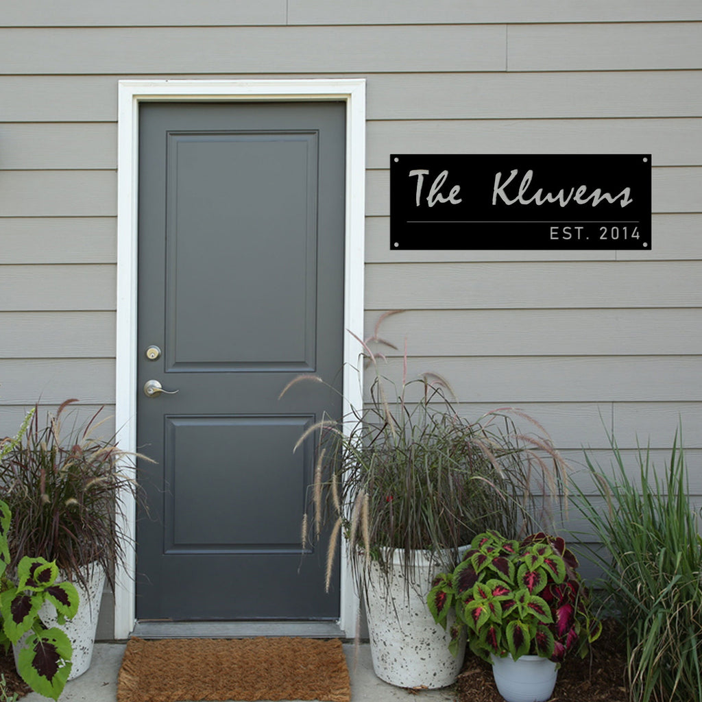 Custom Family Name MetalSign, Villa Name Metal Sign, Modern Personalized House Name Sign, Modern Metal Family Sign, Unique Christmas Gift