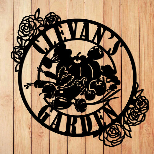 Custom Name Garden Sign, Metal Garden Sign, Outdoor Decor, Metal Yard Art, Metal Garden Stake, Metal Wall Art, Metal Name Sign