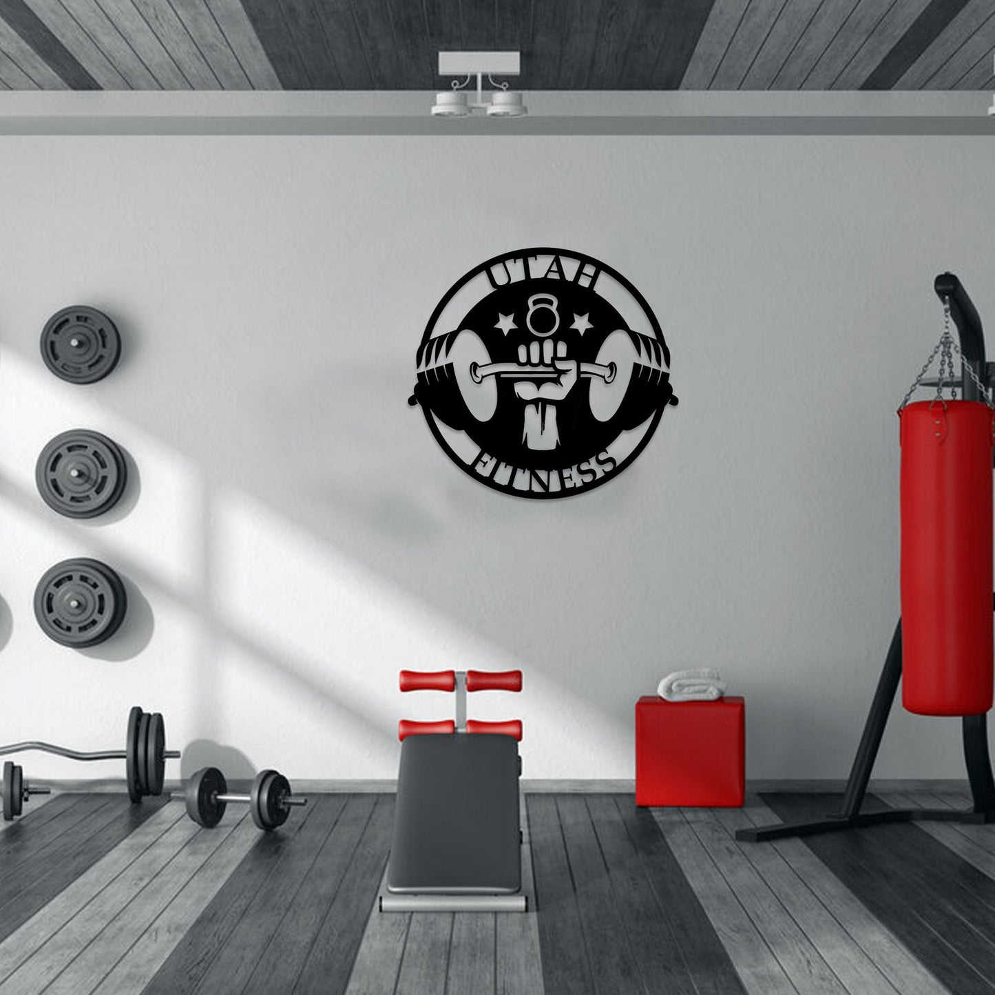 Custom Metal Gym Sign, Personalized Fitness Wall Sign, Established Sign, Gym Wall Decor, Home Gym Sign, Crossfit Gifts, Bodybuilding Sign