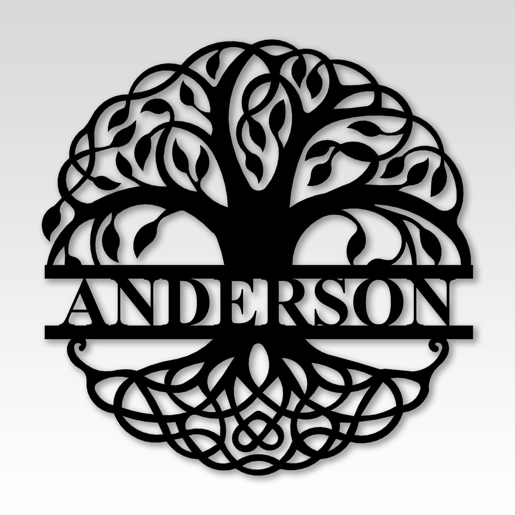 Custom Tree of Life Name Sign, Personalized Monogram Name Sign, Unique House Entry Metal Sign, Valentines Day Gift, Easy to Hang