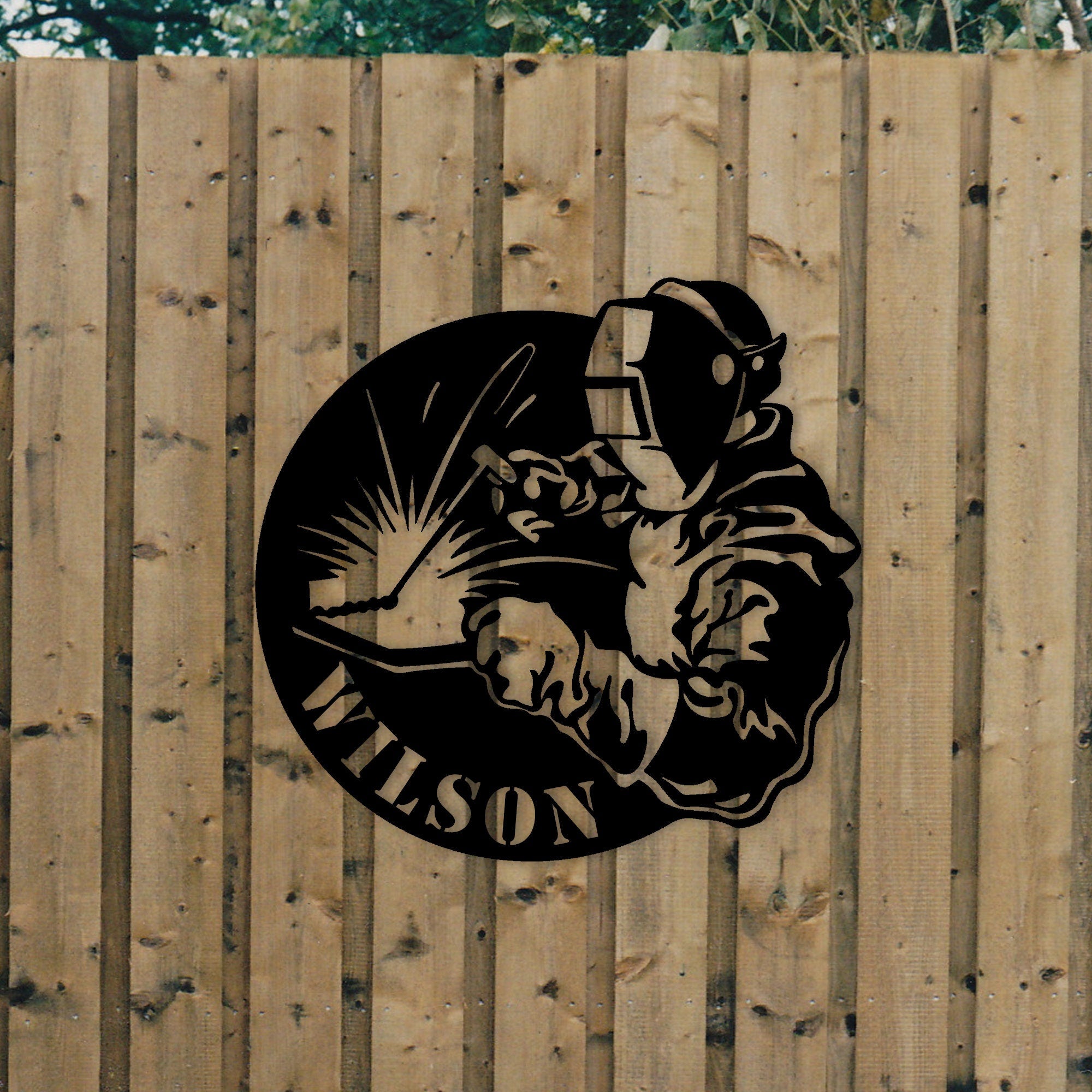 Personalized Welder Metal Sign, Customized Mechanic Name Wall Art, Ironworker Unique Birthday Gift, Metal Workshop Name Sign, Christmas Gift