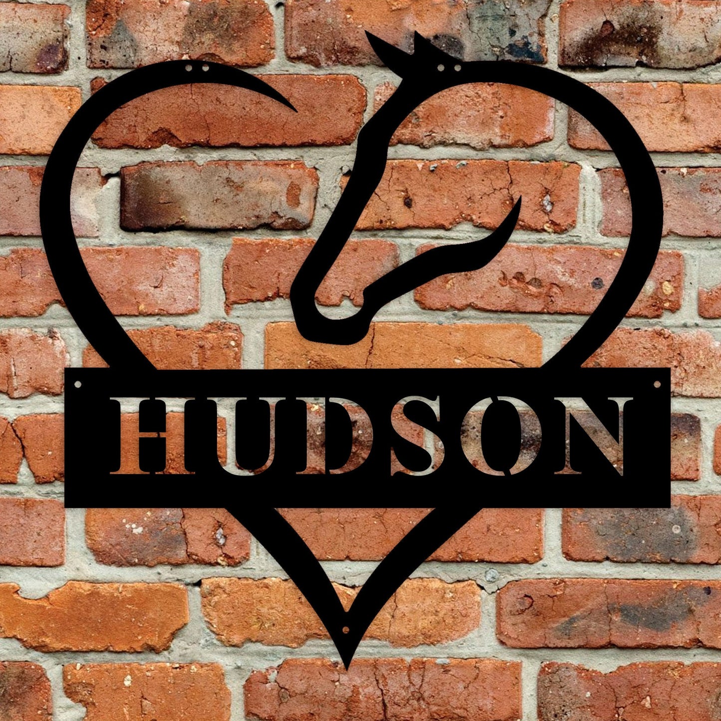 Personalized Horse Wall Art, Custom Family Name Sign, Welcome Sign, Custom House Sign, Modern Outdoor Sign, Last Name Sign