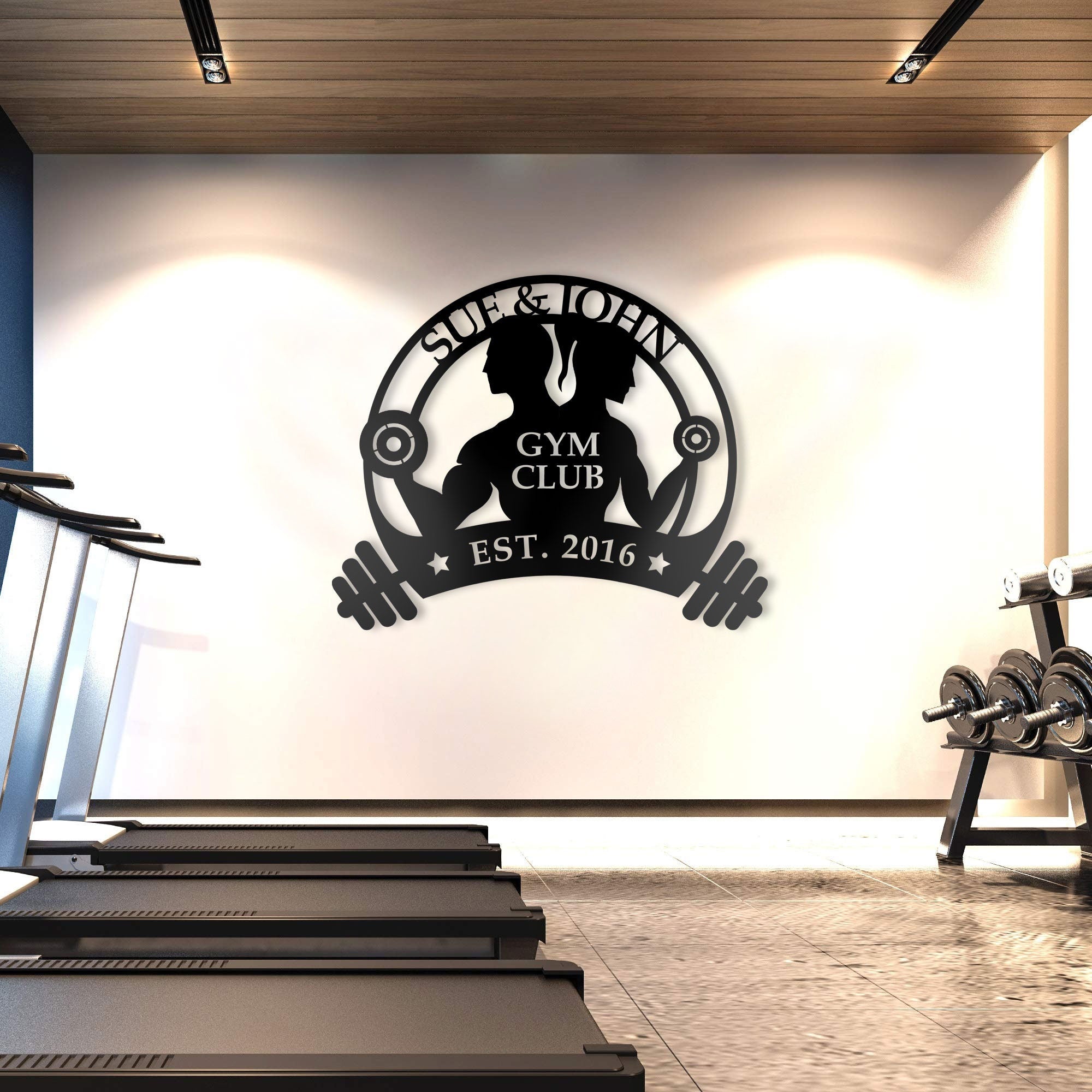Personalized Metal Gym Sign, Custom Fitness Metal Wall Decor, Body Builder Lovers Gift, Gym Custom Unique Metal Wall Art, Christmas Gift