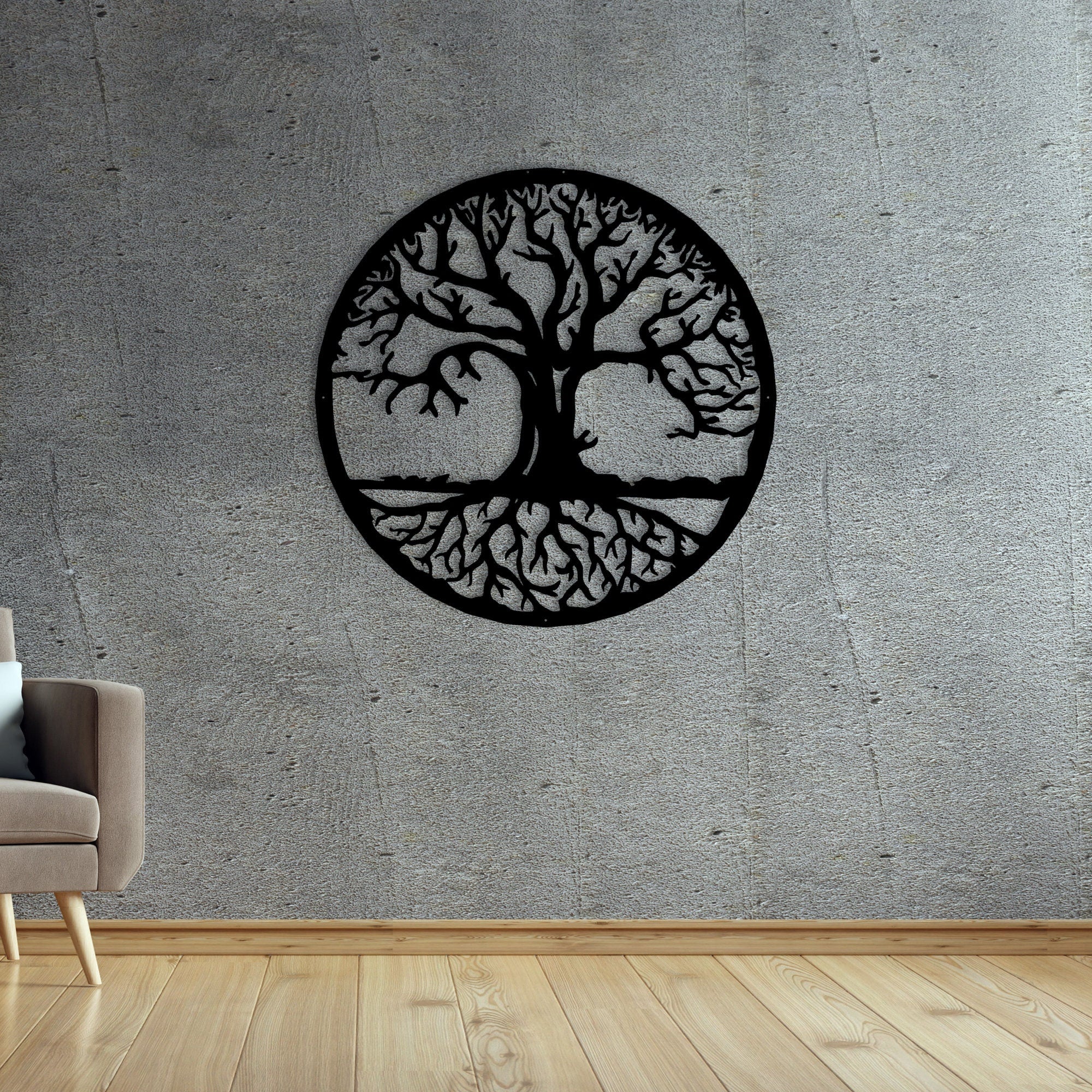 Tree Of Life Metal Wall Art, Livingroom Wall Decor, Unique Biryhday Gift, Yoga Room Metal Wall Art, Boho Style Gift, Christmas Gift for Her