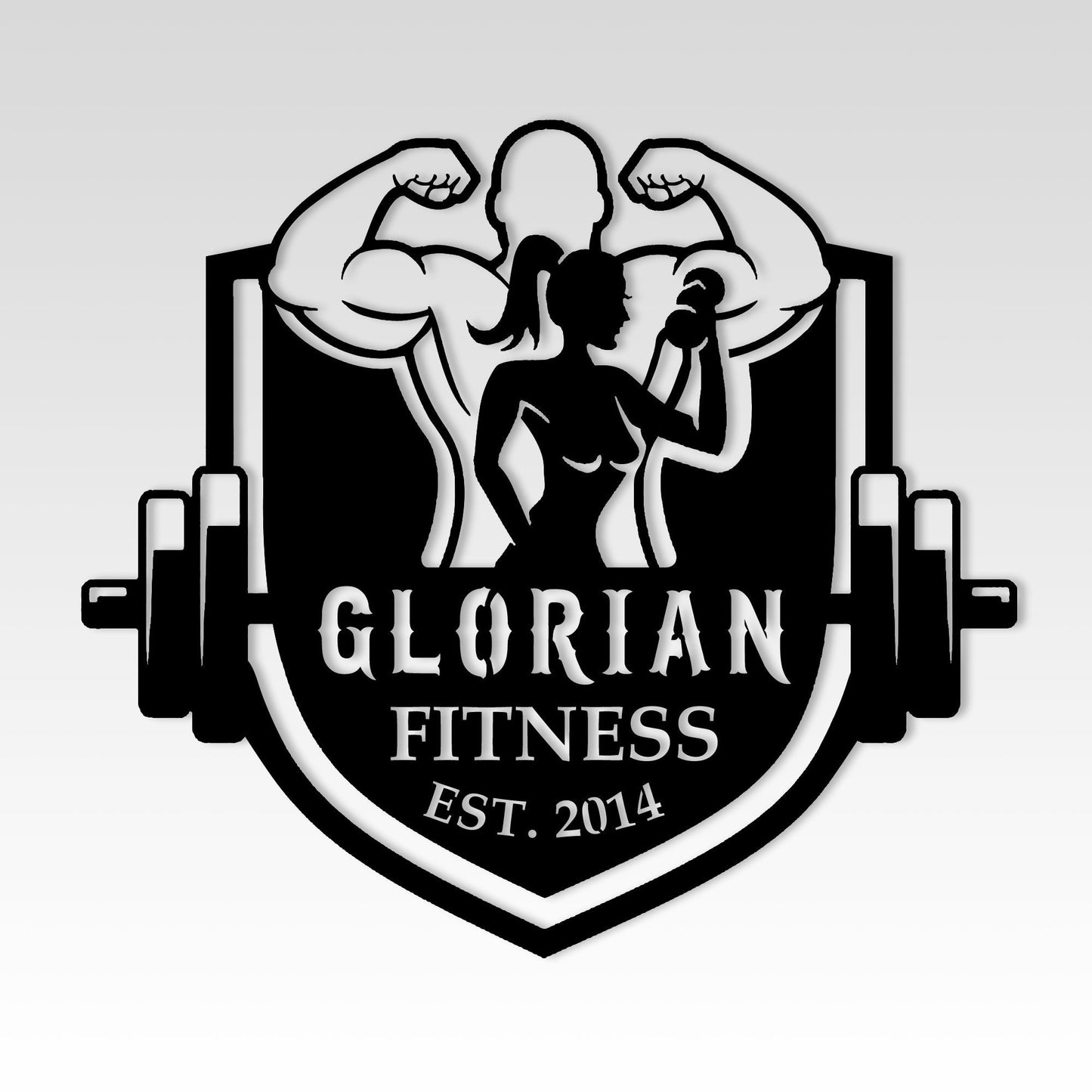 Customized Metal Gym Name Sign, Personalized Sports Room Wall Art, Unique Fitness Wall Sign, Gym Lovers Unique Gift, Christmas Gift For Dad