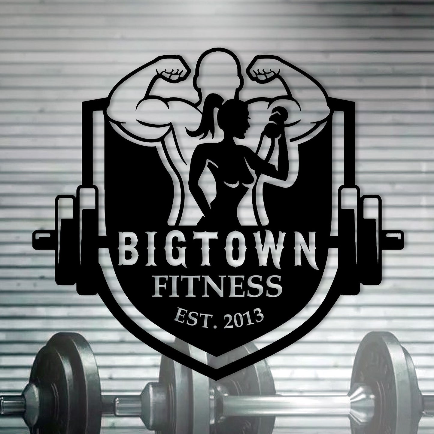 Customized Metal Gym Name Sign, Personalized Sports Room Wall Art, Unique Fitness Wall Sign, Gym Lovers Unique Gift, Christmas Gift For Dad
