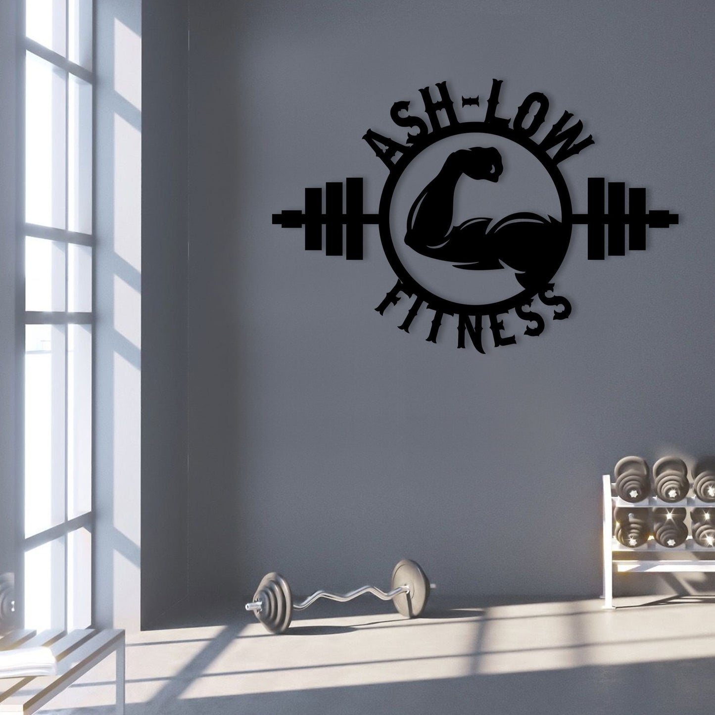 Metal Gym Name Sign, Custom Fitness Center Name Sign, Gym Lovers Birthday Gift, Man Cave Wall Art, Bodybuildng Dans Meral Sign, Gift for Her