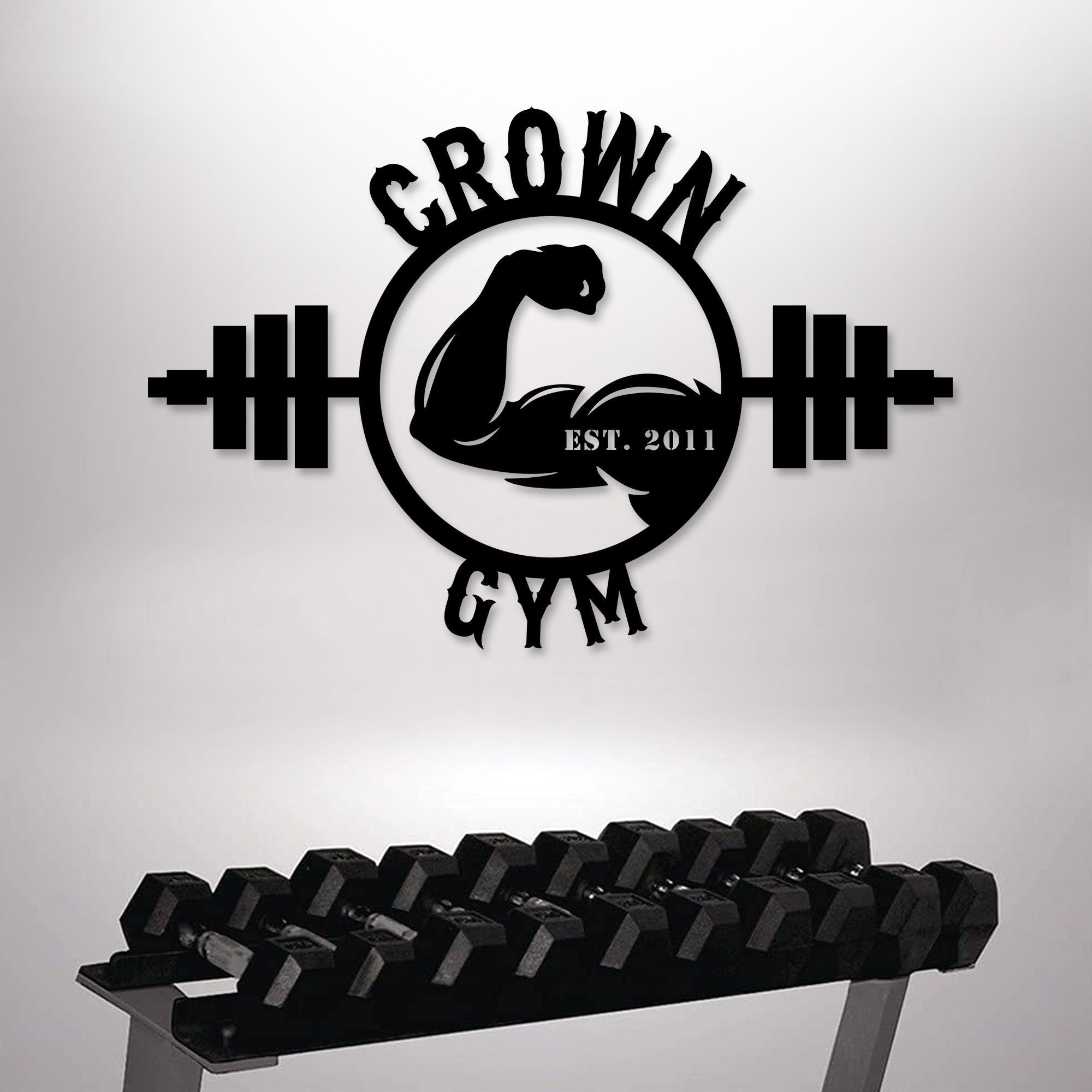 Metal Gym Name Sign, Custom Fitness Center Name Sign, Gym Lovers Birthday Gift, Man Cave Wall Art, Bodybuildng Dans Meral Sign, Gift for Her