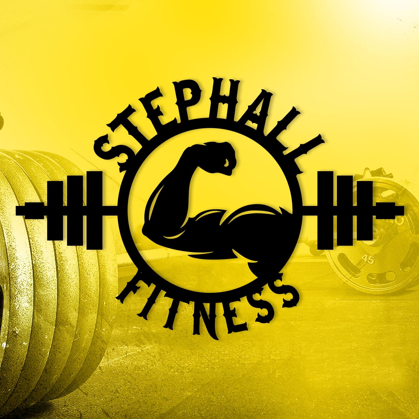 Metal Gym Name Sign, Custom Fitness Center Name Sign, Gym Lovers Birthday Gift, Man Cave Wall Art, Bodybuildng Dans Meral Sign, Gift for Her