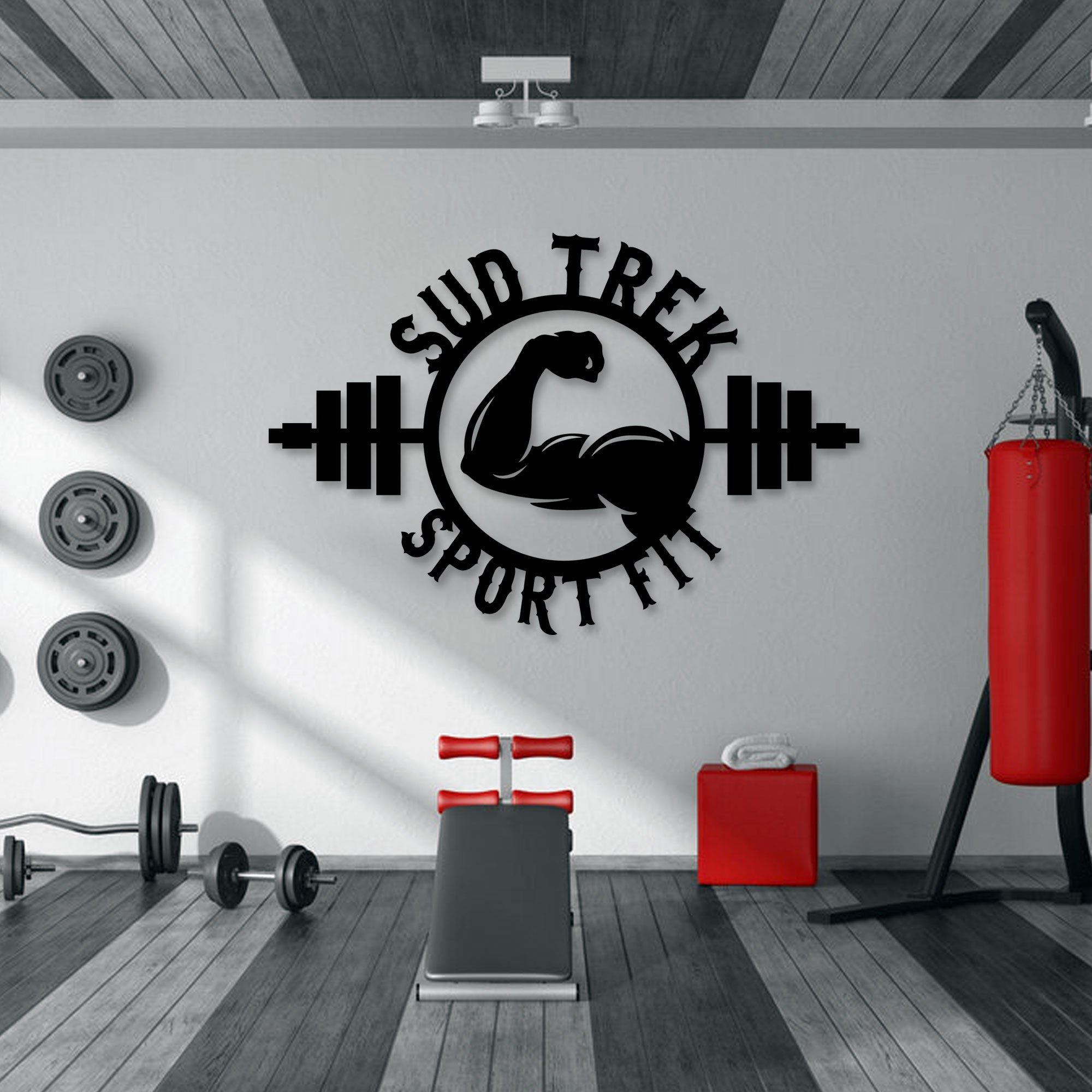 Metal Gym Name Sign, Custom Fitness Center Name Sign, Gym Lovers Birthday Gift, Man Cave Wall Art, Bodybuildng Dans Meral Sign, Gift for Her