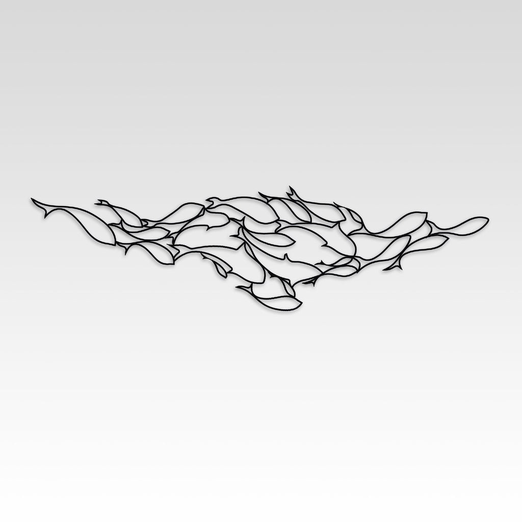 School of Fish Metal Line Art, Ocean Lovers Metal Wall Art, Pool entry metal wall art, Beach club metal wall art, Christmas Gift, Best Gift