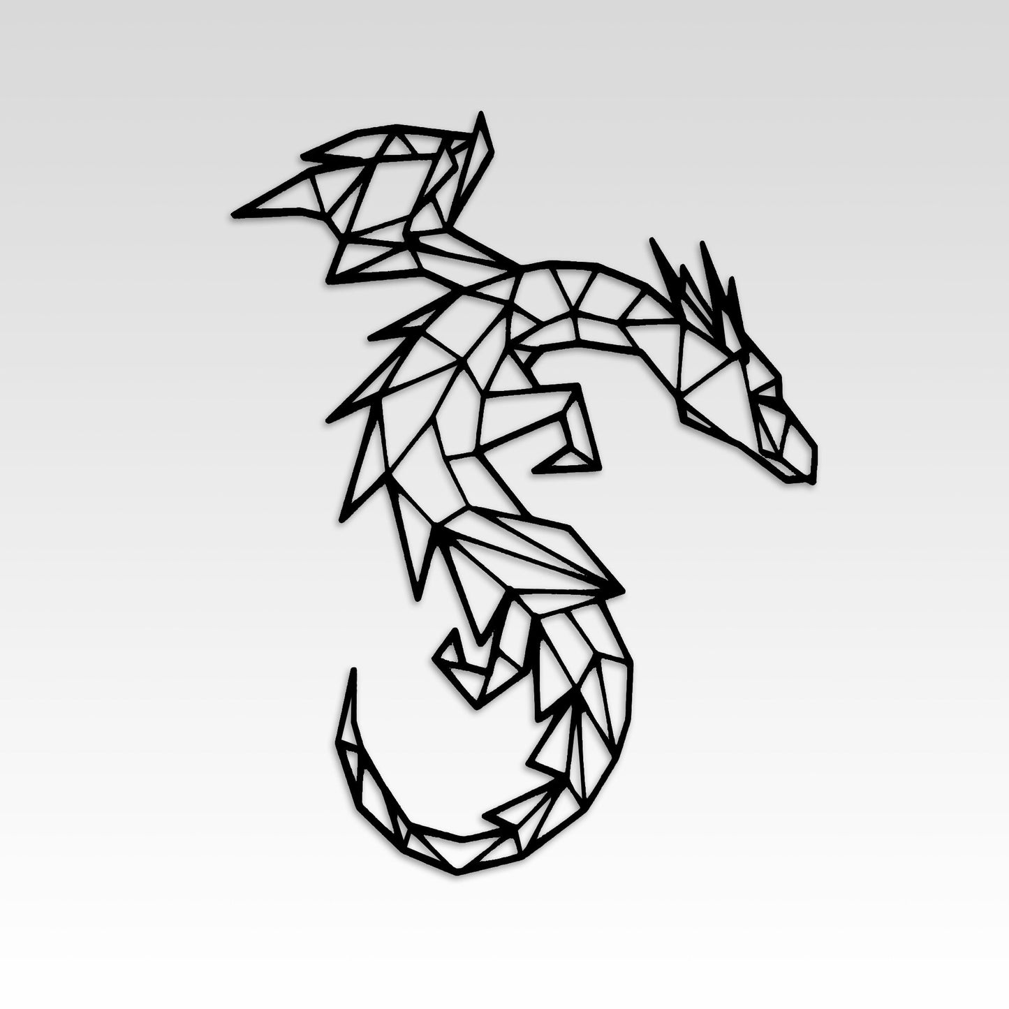 Dragon Metal Wall Art, Origami Metal Wall Decor, Childroom Metal Wall Art, Unique Birthday Gift, Game Room Metal Wall Decor, Christmas Gift