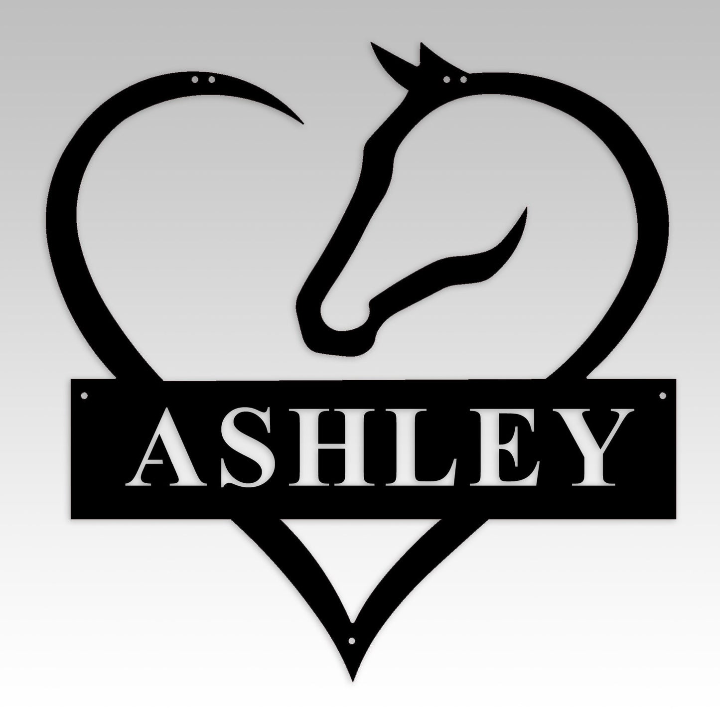 Personalized Horse Wall Art, Custom Family Name Sign, Welcome Sign, Custom House Sign, Modern Outdoor Sign, Last Name Sign