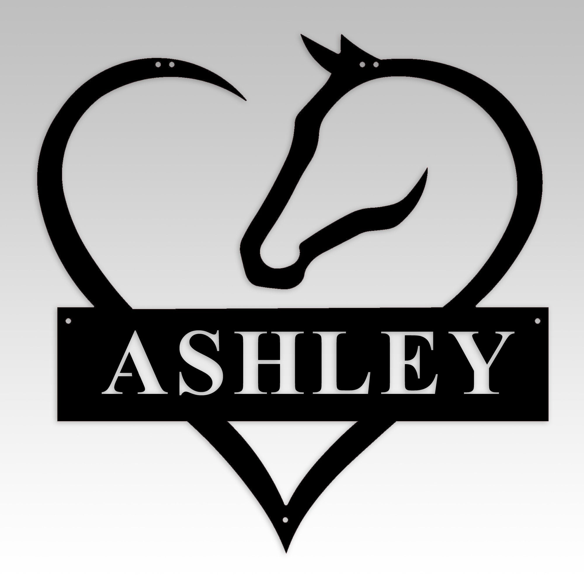 Personalized Horse Wall Art, Custom Family Name Sign, Welcome Sign, Custom House Sign, Modern Outdoor Sign, Last Name Sign
