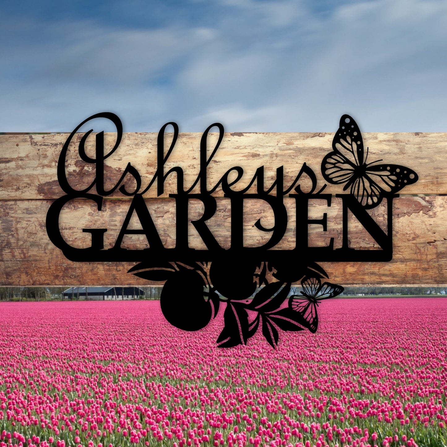 Personalized Garden Name Sign, Custom Villa Name Sign, Custom Gardening Sign, Unique Gardner Gift, Modern Greenhouse Sign
