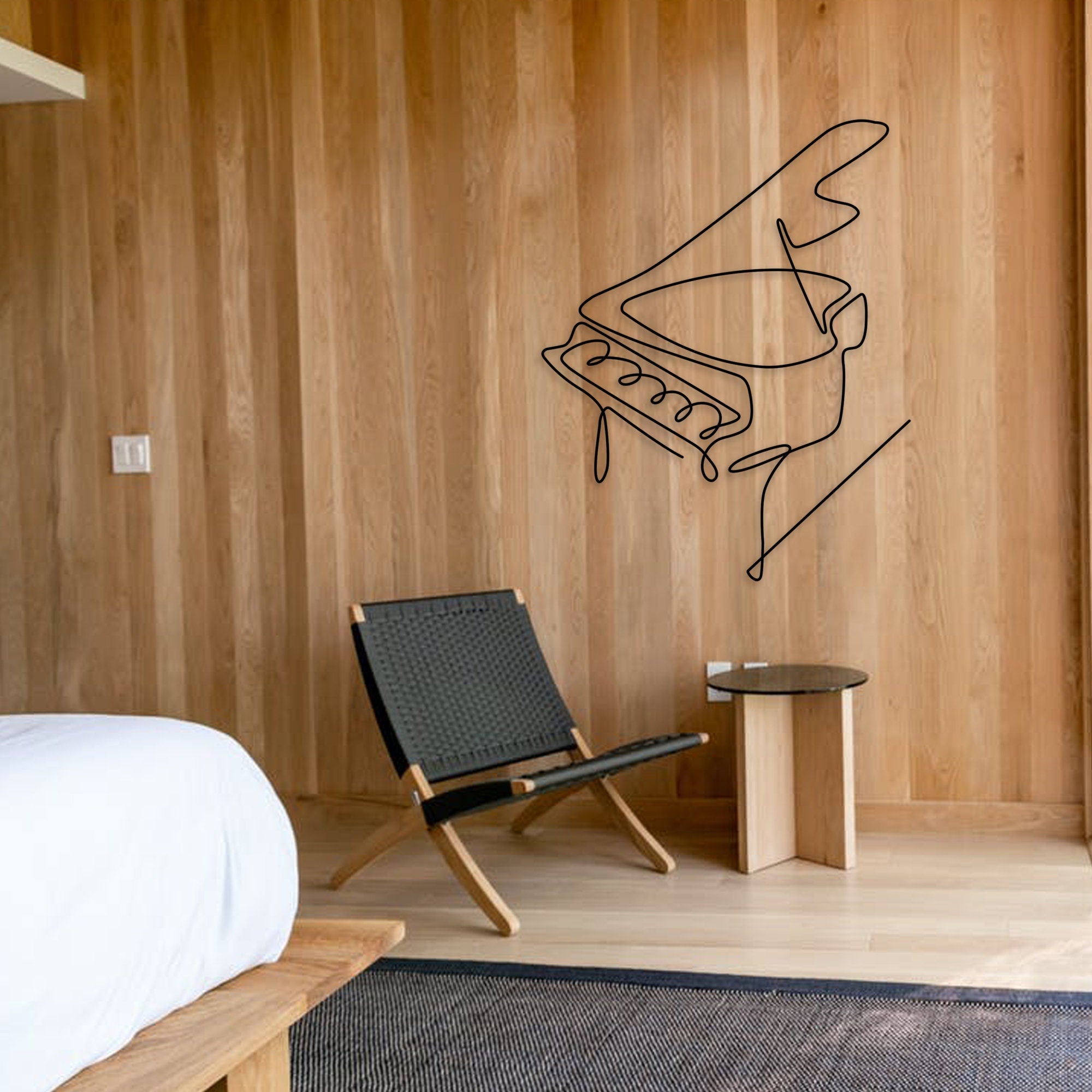 Piano Metal Line Wall Art, Unique Musical Wall Decor, Piano Lovers Gift, Line Art Musican , Unique Birthday Gift, Bestseller, Christmas Gift