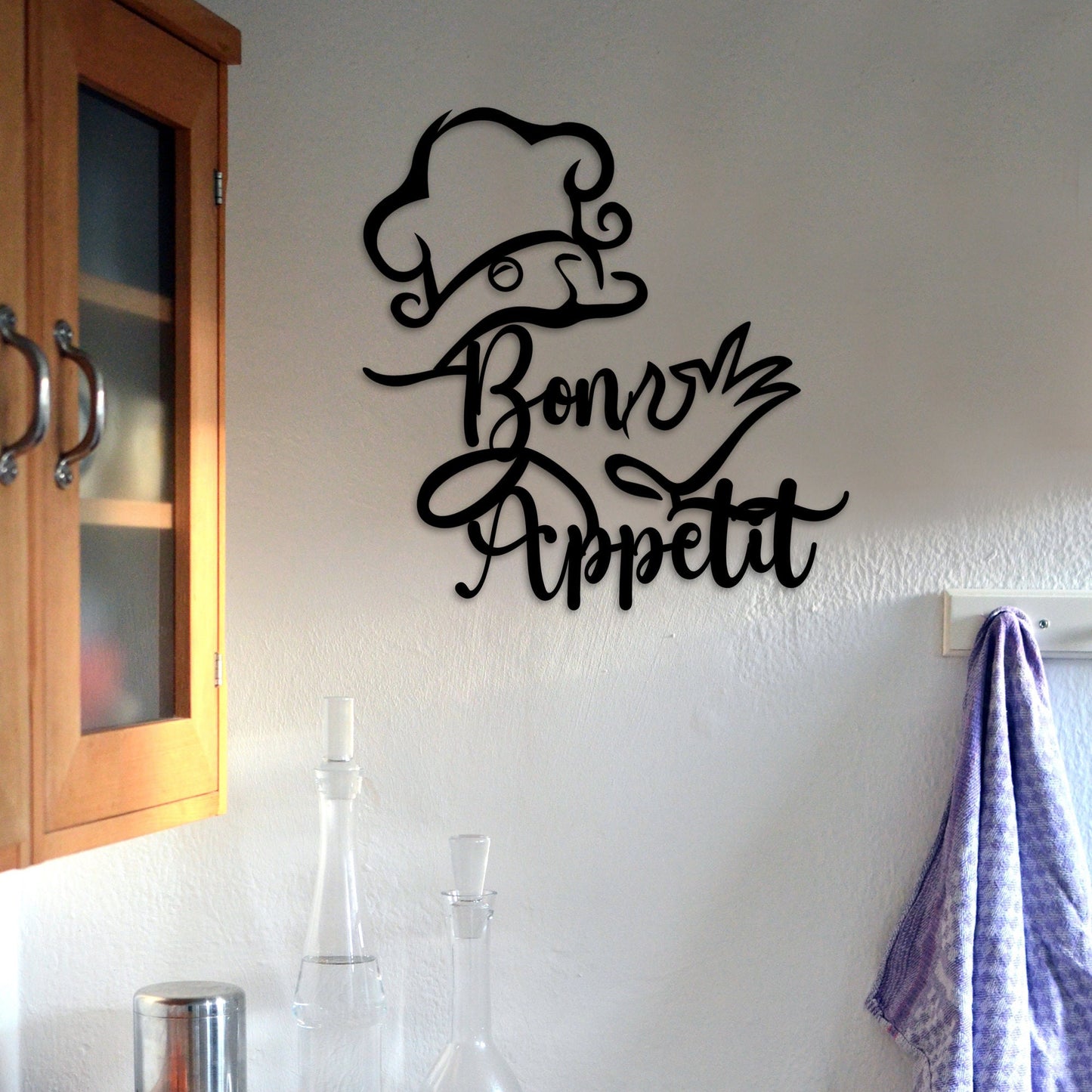 Bon Appetit Sign, Unique Cafe Sign, Trendy Restaurant Sign, Metal Bon Appetit Sing, Kitchen Sign, Chef Sign, Dining Room Sign