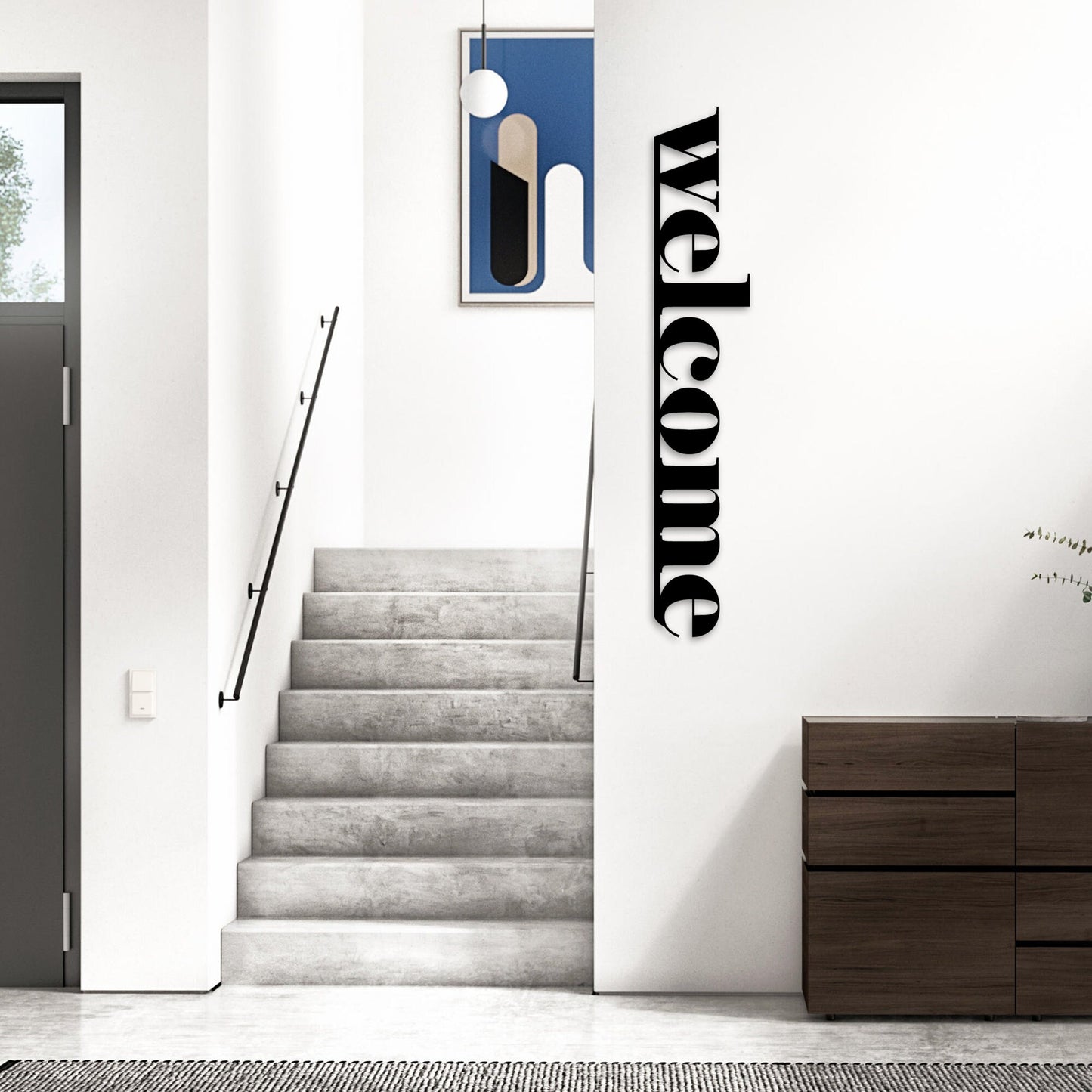 Welcome Metal Wall Art, House Entry Metal Welcome Deco, Welcome Metal Sign, Unique Birthday Gift, Porch Metal Wall Art, Valentines Day Gift