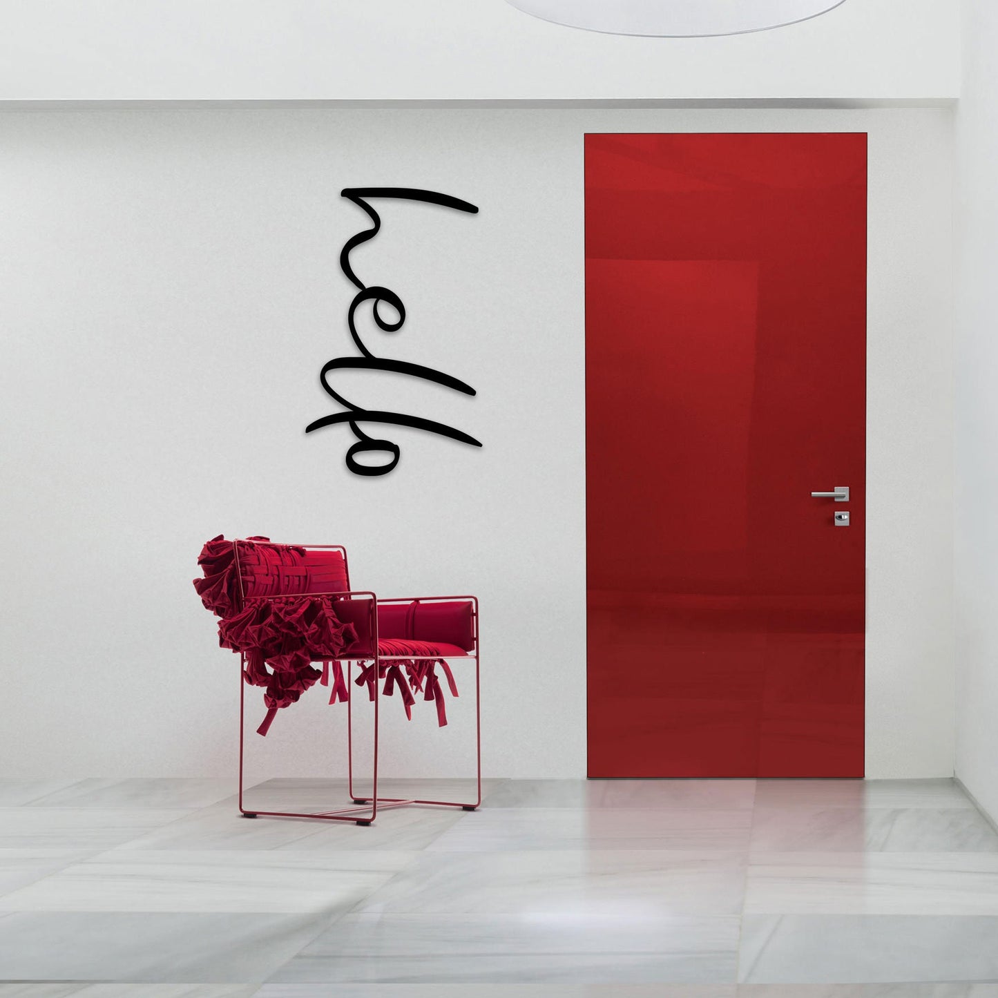 Hello Metal Wall Art, Hello House Entry Metal Wall Decor, Office Entry Metal Wall Art, Unique Birthday Gift, Bar Entry Hello Metal Sign