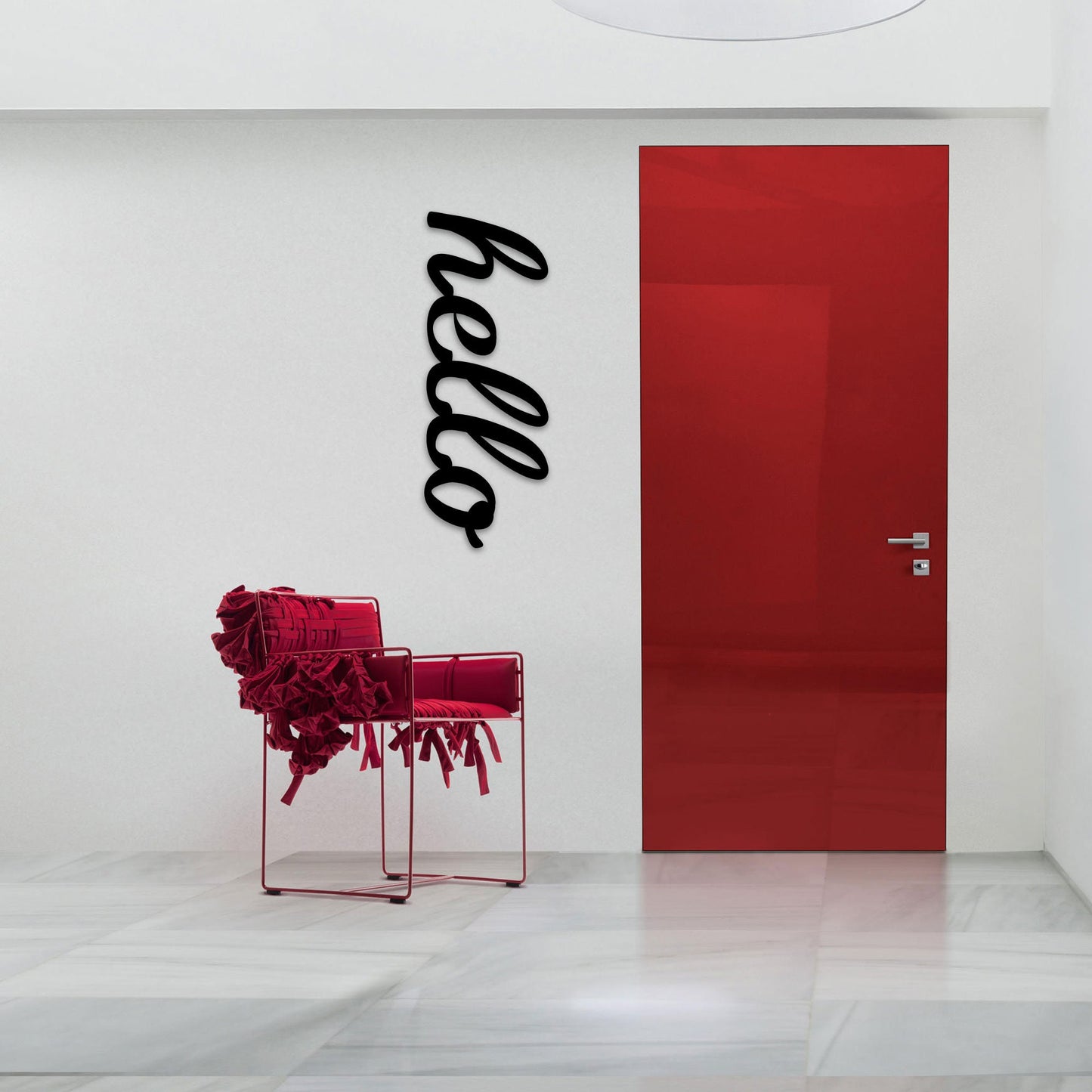 Hello Metal Wall Art, Unique House Entry Metal Decor, Porch Metal Wall Art, Birthday Gift, Office Entry Hello Sign, Valentines Day Gift