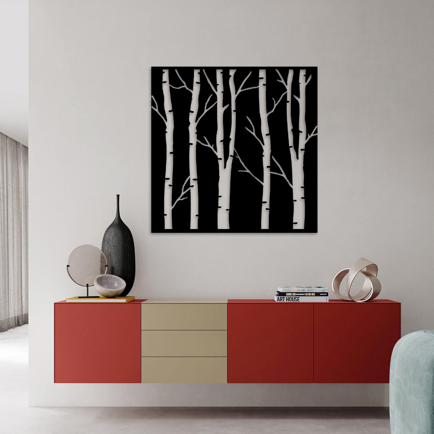 Metal Tree Branch Wall Decoration, Unique Metal Tree Wall Art, Modern Tree Wall Decor, Above Bed Decor, Metal Wall Sculpture, Wall Hangig