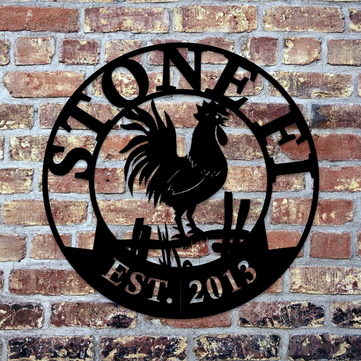 Personalized Chicken Coop Sign, Custom Metal Chicken Ranch Name Sign, Unique Family Name Gift, Egg Farm Metal Name Sign, Gift for Fathers