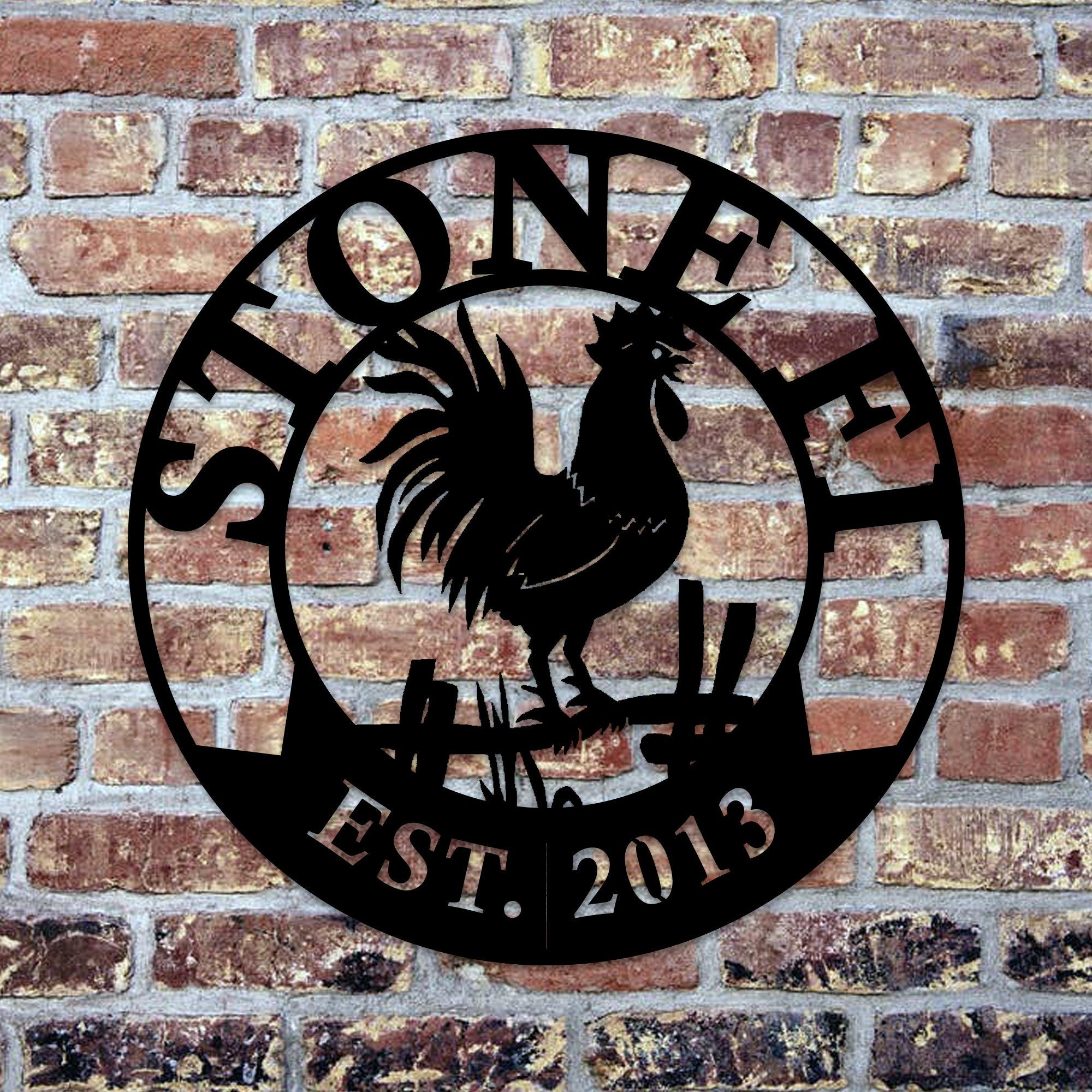 Personalized Chicken Coop Sign, Custom Metal Chicken Ranch Name Sign, Unique Family Name Gift, Egg Farm Metal Name Sign, Gift for Fathers