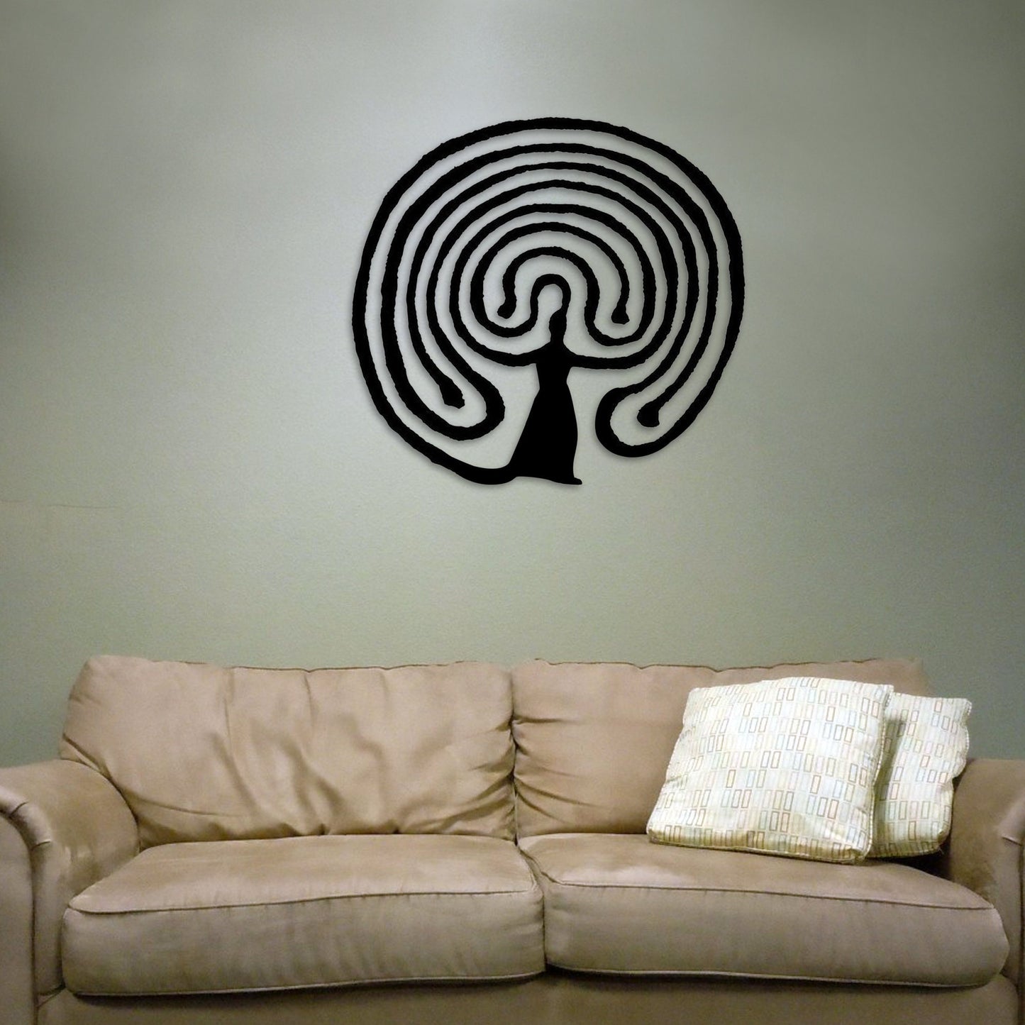 Abstract Round Metal Wall Art, Yoga Room Wall Art, Unique Birthday Gift, House Entry Metal Wall Art, Paradox Metal Wall Art, Christmas Gift