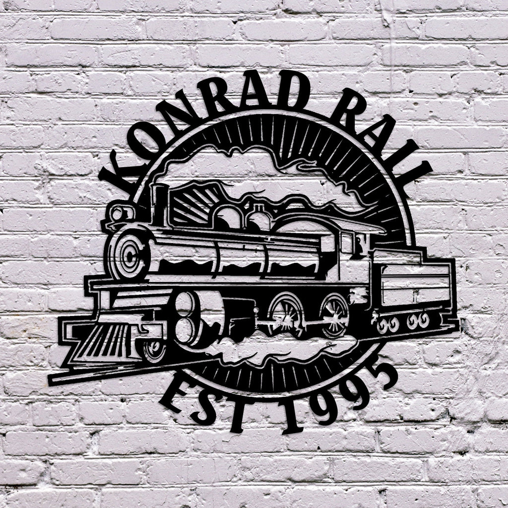 Personalized Train Lovers Metal Name Sign, Unique Birthday Gift, Custom Train Metal Name Sign, Outdoor Metal Name Sign, Christmas Gift