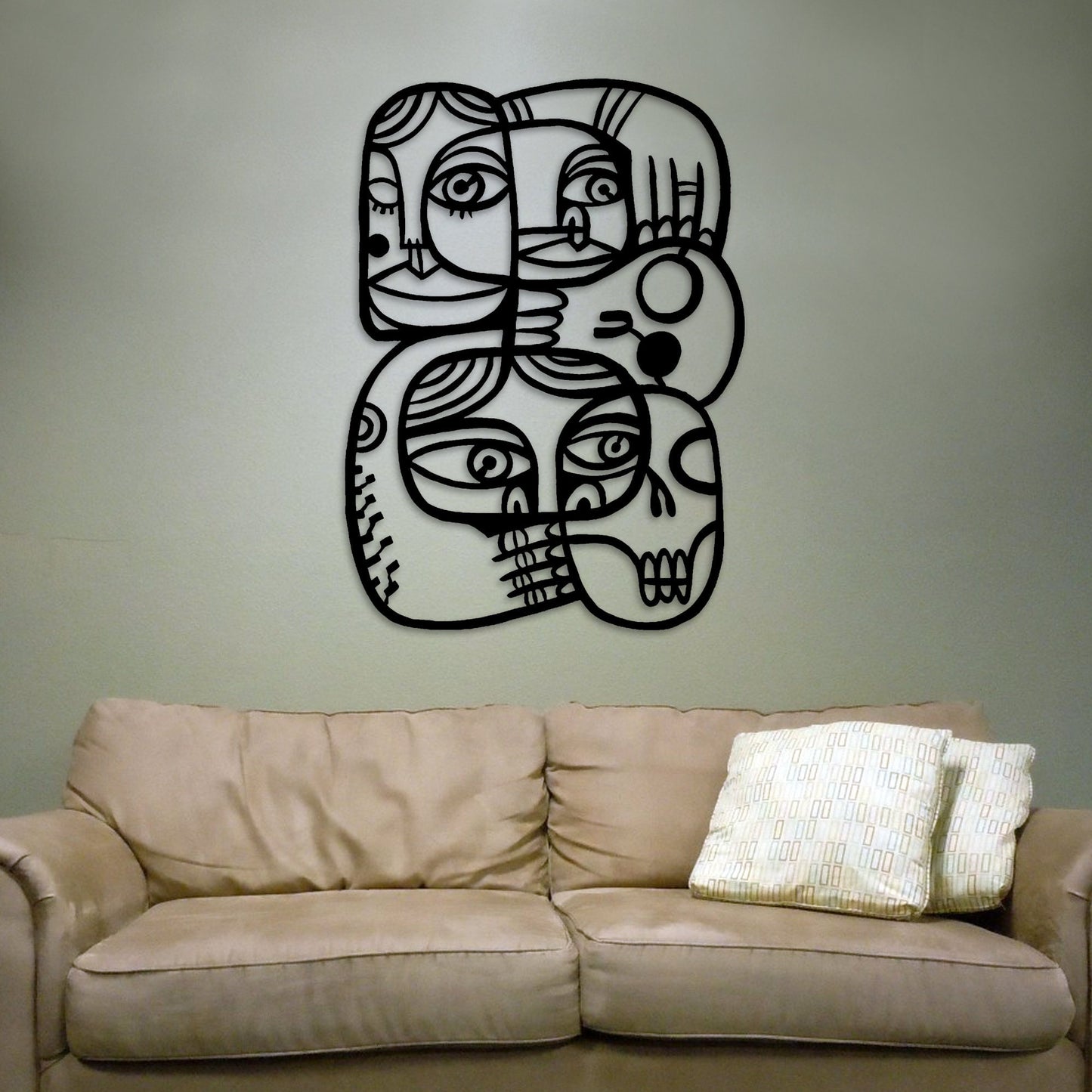Abstract Metal Wall Art, Faces Picasso Metal Wall Decor, Unique Birthday Gift, Office Entry Metal Sign, Bestseller Gift, Christmas Gift