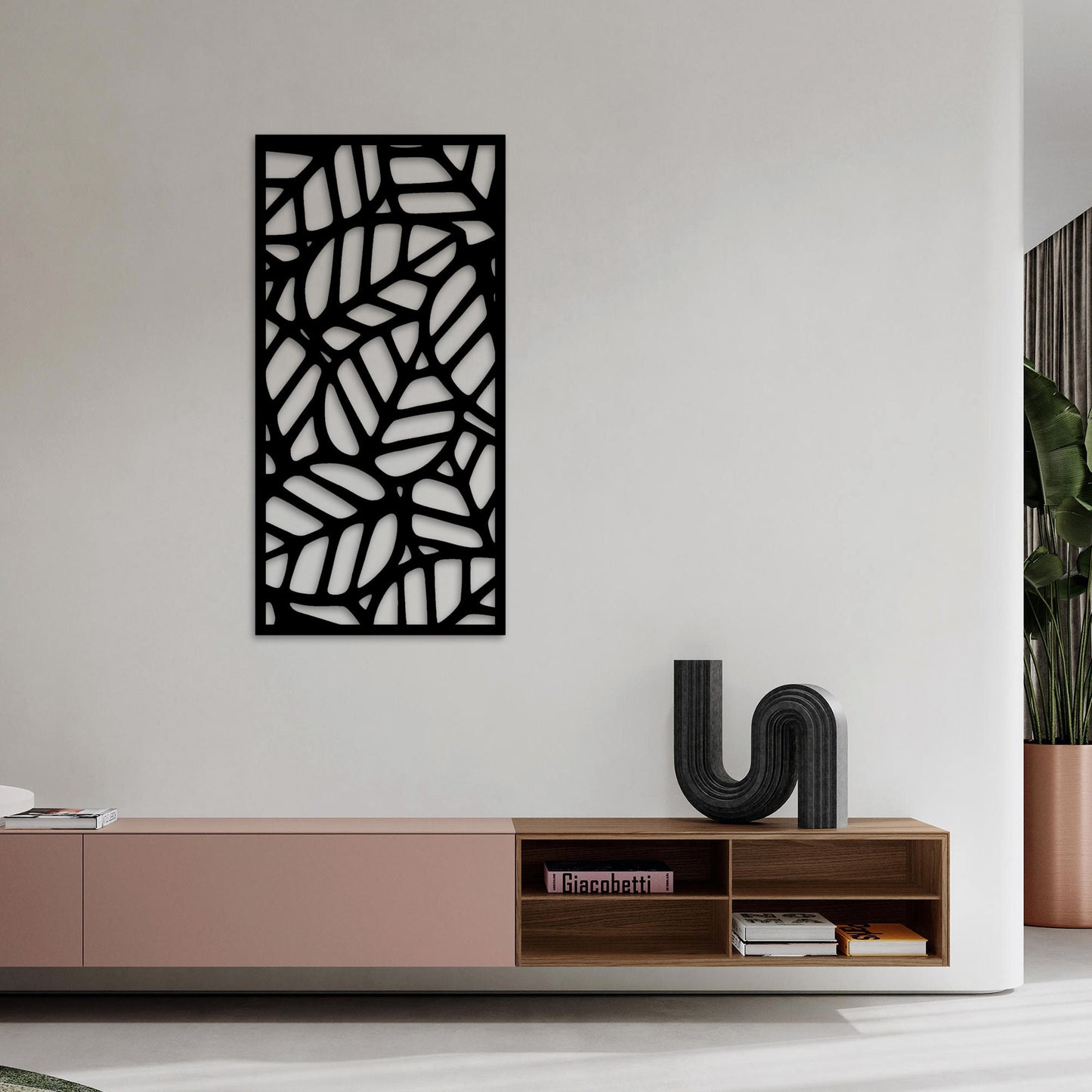 Metal Leaf Wall Art, Large Flower Wall Art, Metal Palm Leaf Wall Decor, Oversized Metal Wall Art, Unique Wall Art, Modern Floral Wall Panel