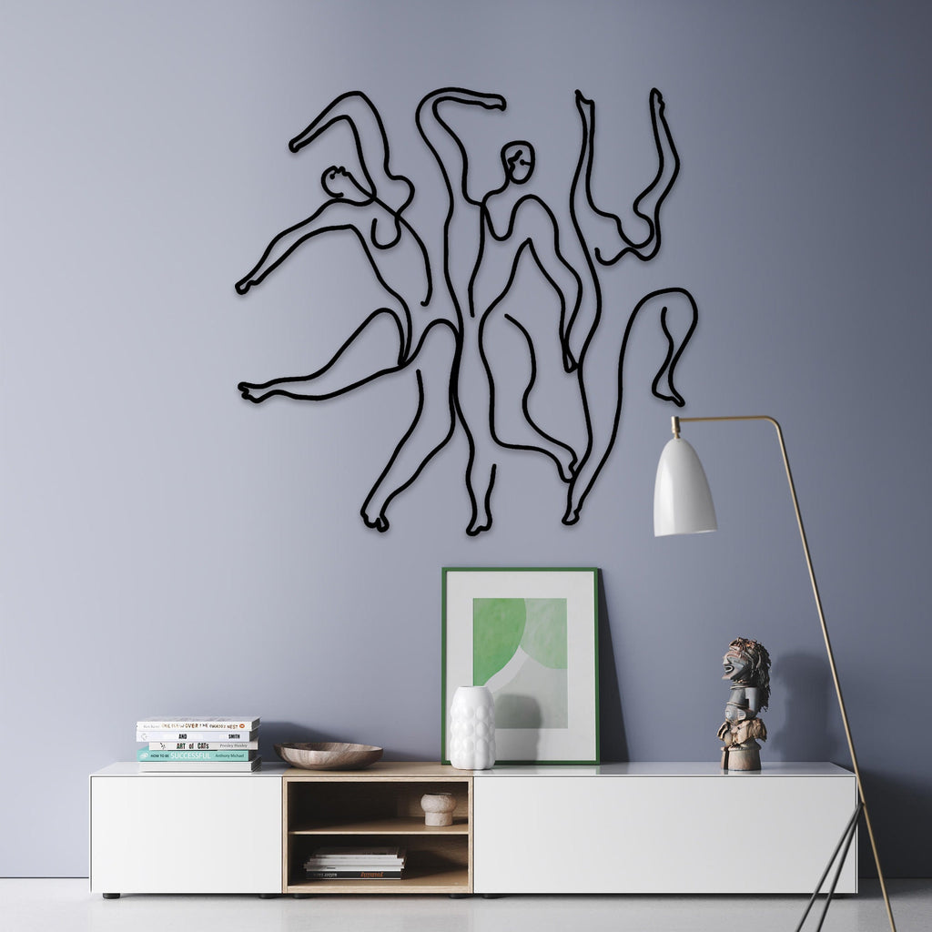 Metal Abstract Dancing Wall Art, House Entry Metal Wall Decor, Unique Birthday Gift, Office Metal Wall Art, Bestseller Gift, Christmas Gift