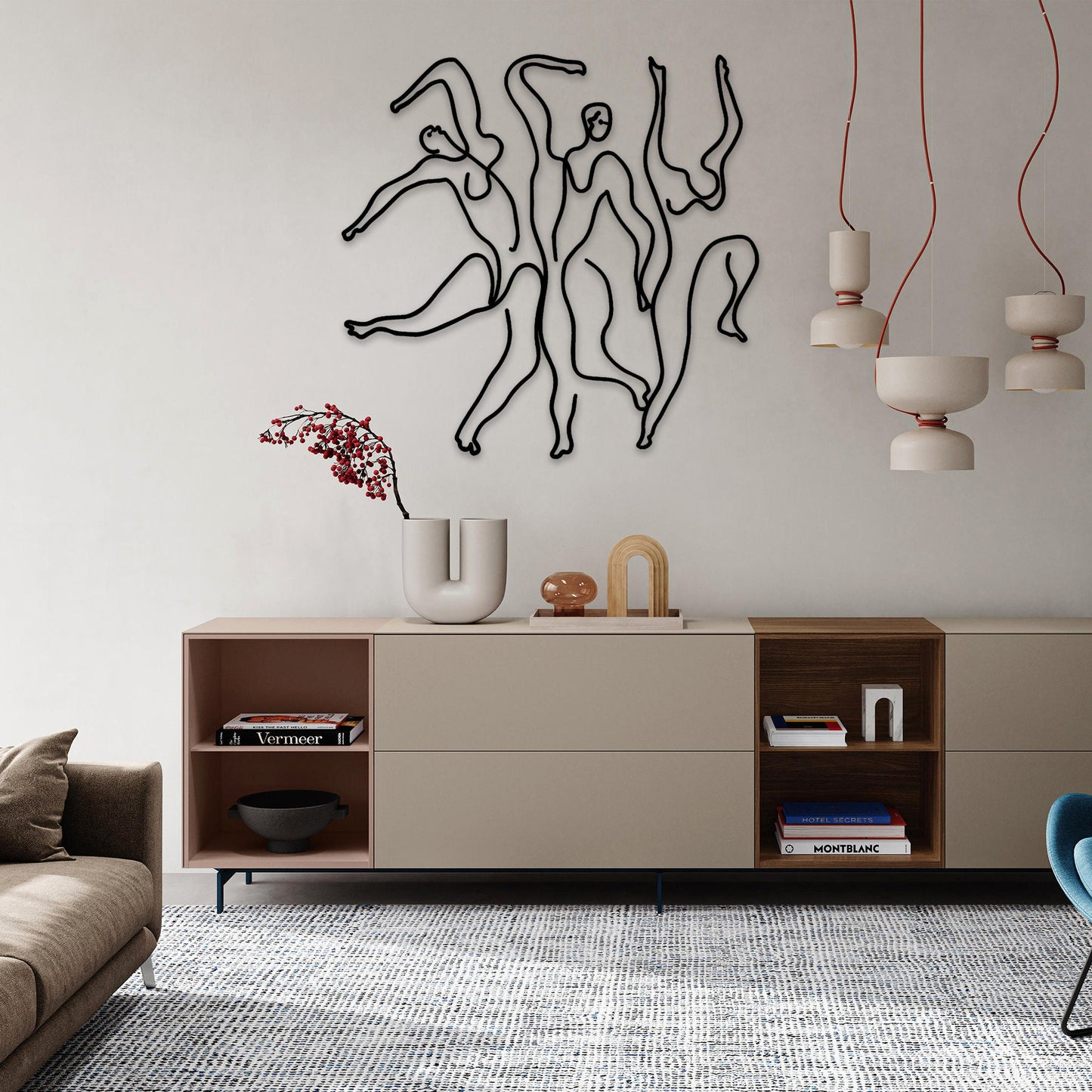 Metal Abstract Dancing Wall Art, House Entry Metal Wall Decor, Unique Birthday Gift, Office Metal Wall Art, Bestseller Gift, Christmas Gift