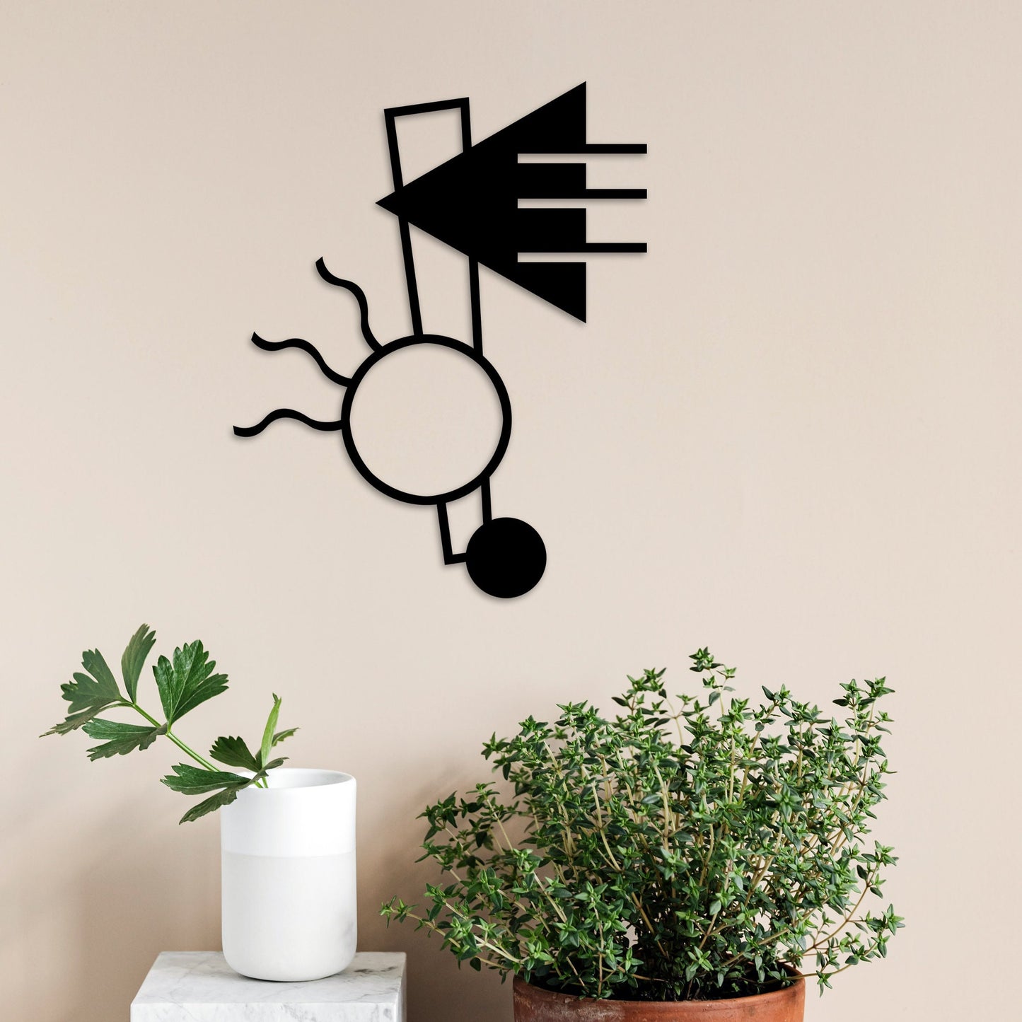 Modern Geometric Wall Art, Unique Vertical Wall Art, Metal Wall Sculpture, Abstract Metal Wall Art, Triangle Metal Wall Decor