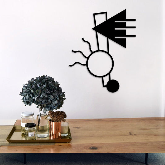 Modern Geometric Wall Art, Unique Vertical Wall Art, Metal Wall Sculpture, Abstract Metal Wall Art, Triangle Metal Wall Decor