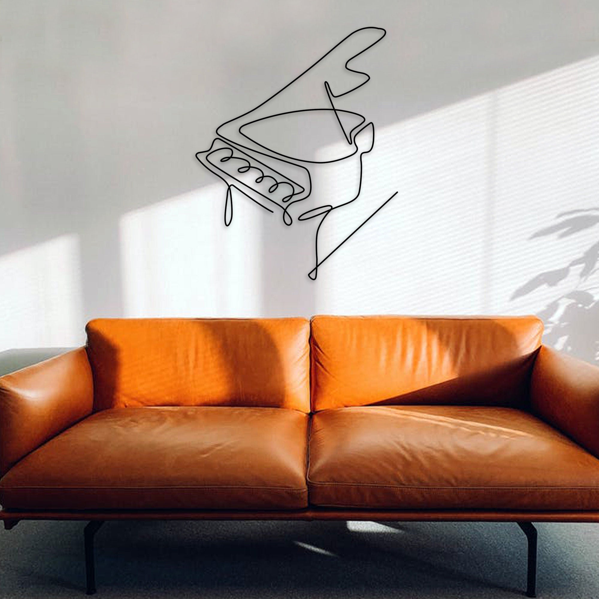 Piano Metal Line Wall Art, Unique Musical Wall Decor, Piano Lovers Gift, Line Art Musican , Unique Birthday Gift, Bestseller, Christmas Gift