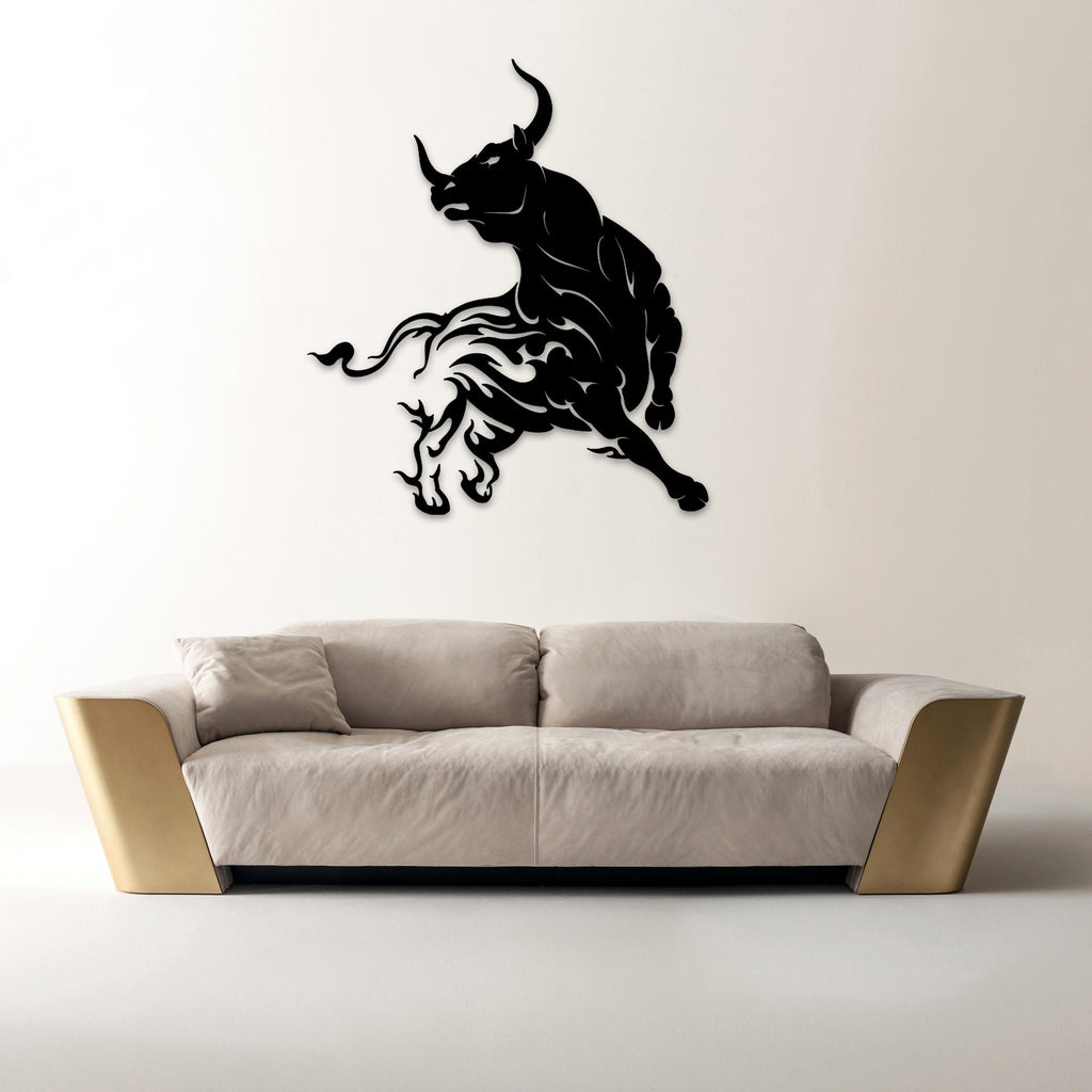 Bull Metal Wall Art, Buffalo Metal Wall Art, Rodeo Lovers Birthday Gift, Porch Metal Wall Art, Bull Ranch Metal Sign, Christmas Gift