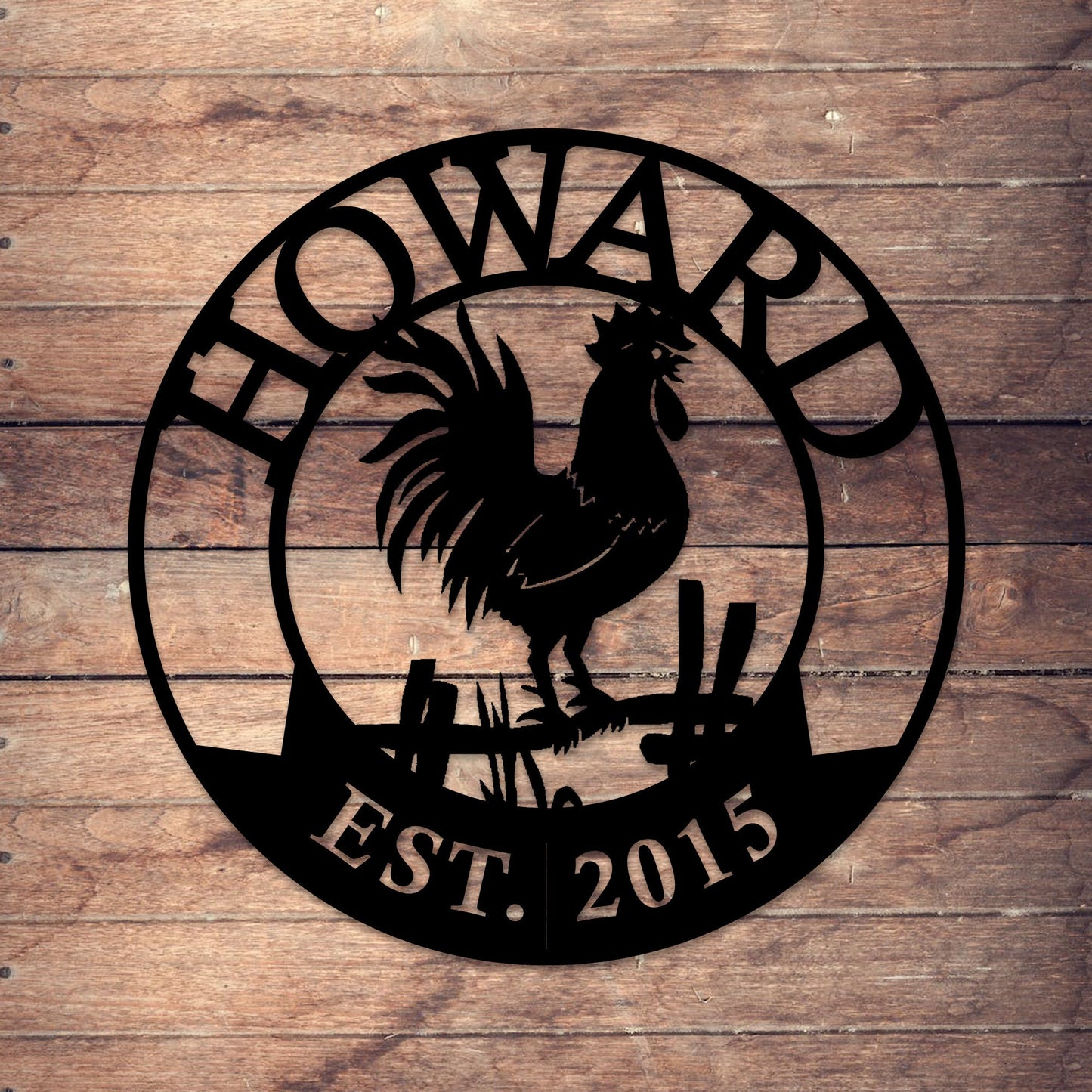 Personalized Chicken Coop Sign, Custom Metal Chicken Ranch Name Sign, Unique Family Name Gift, Egg Farm Metal Name Sign, Gift for Fathers