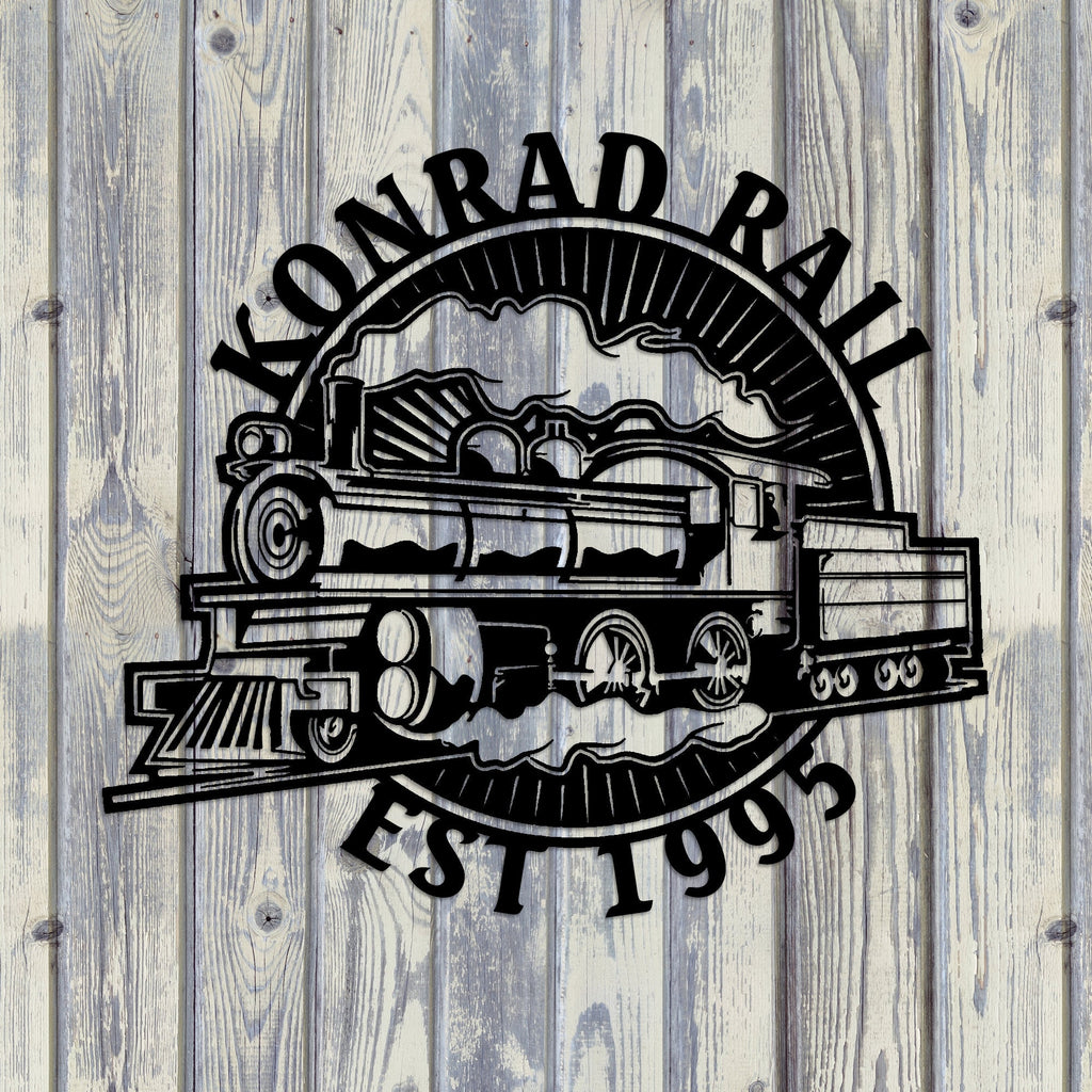 Personalized Train Lovers Metal Name Sign, Unique Birthday Gift, Custom Train Metal Name Sign, Outdoor Metal Name Sign, Christmas Gift