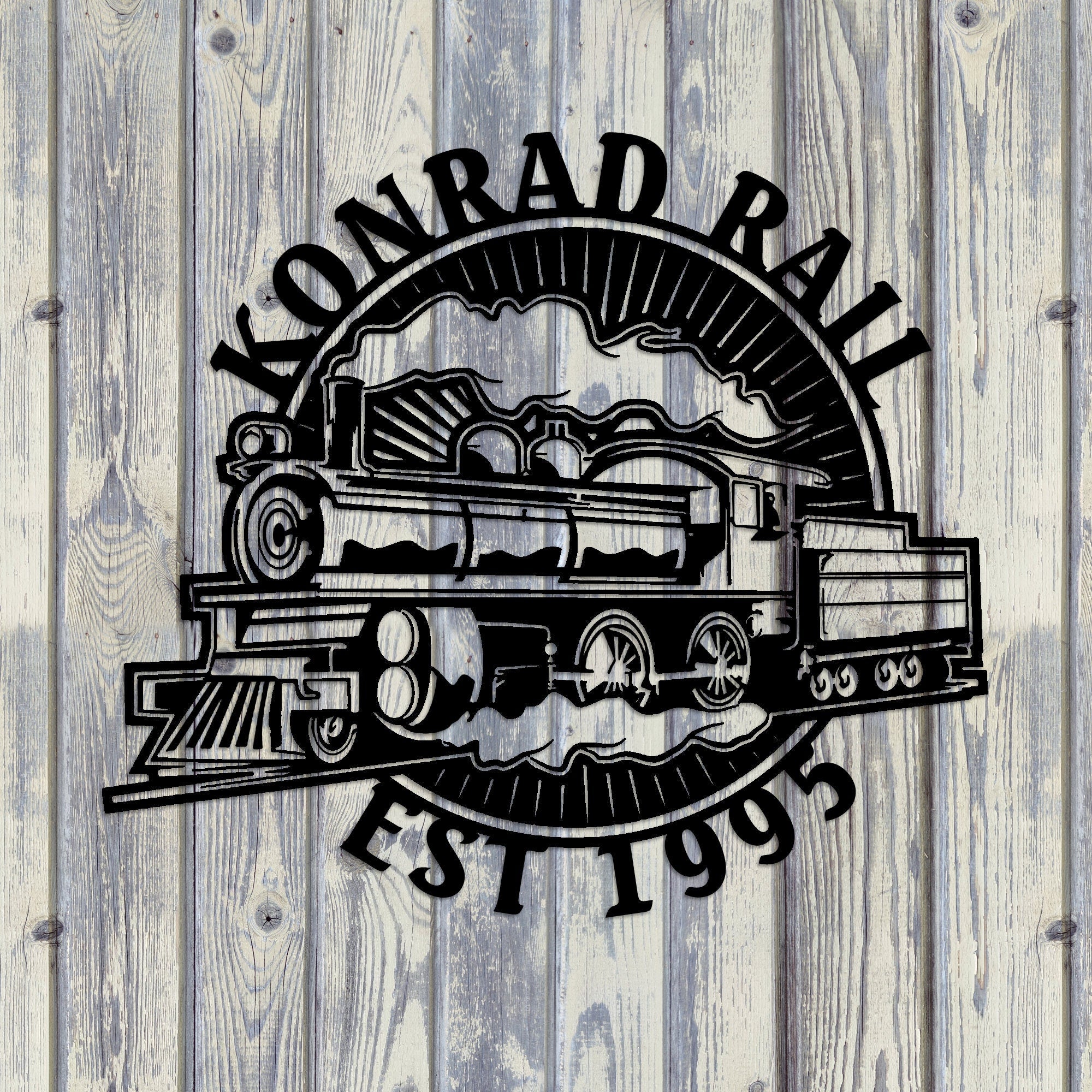 Personalized Train Lovers Metal Name Sign, Unique Birthday Gift, Custom Train Metal Name Sign, Outdoor Metal Name Sign, Christmas Gift
