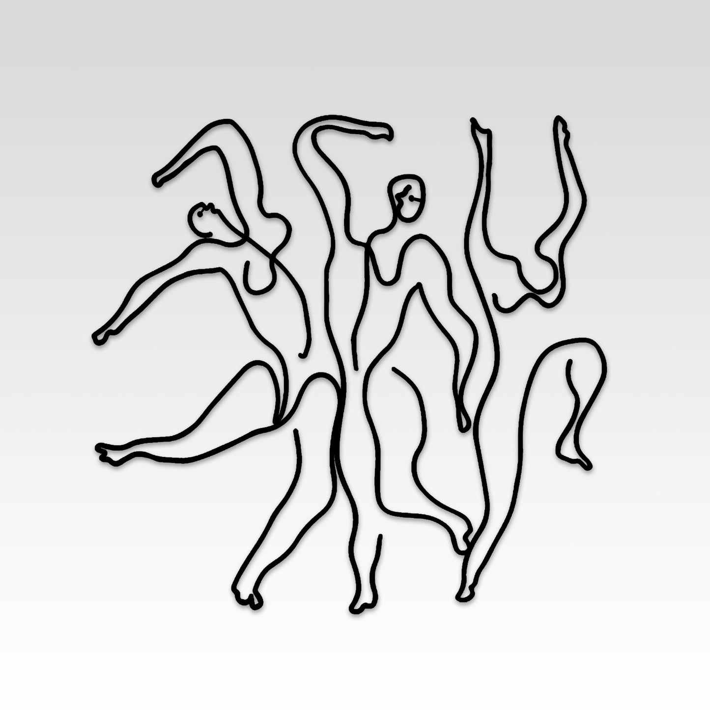 Metal Abstract Dancing Wall Art, House Entry Metal Wall Decor, Unique Birthday Gift, Office Metal Wall Art, Bestseller Gift, Christmas Gift