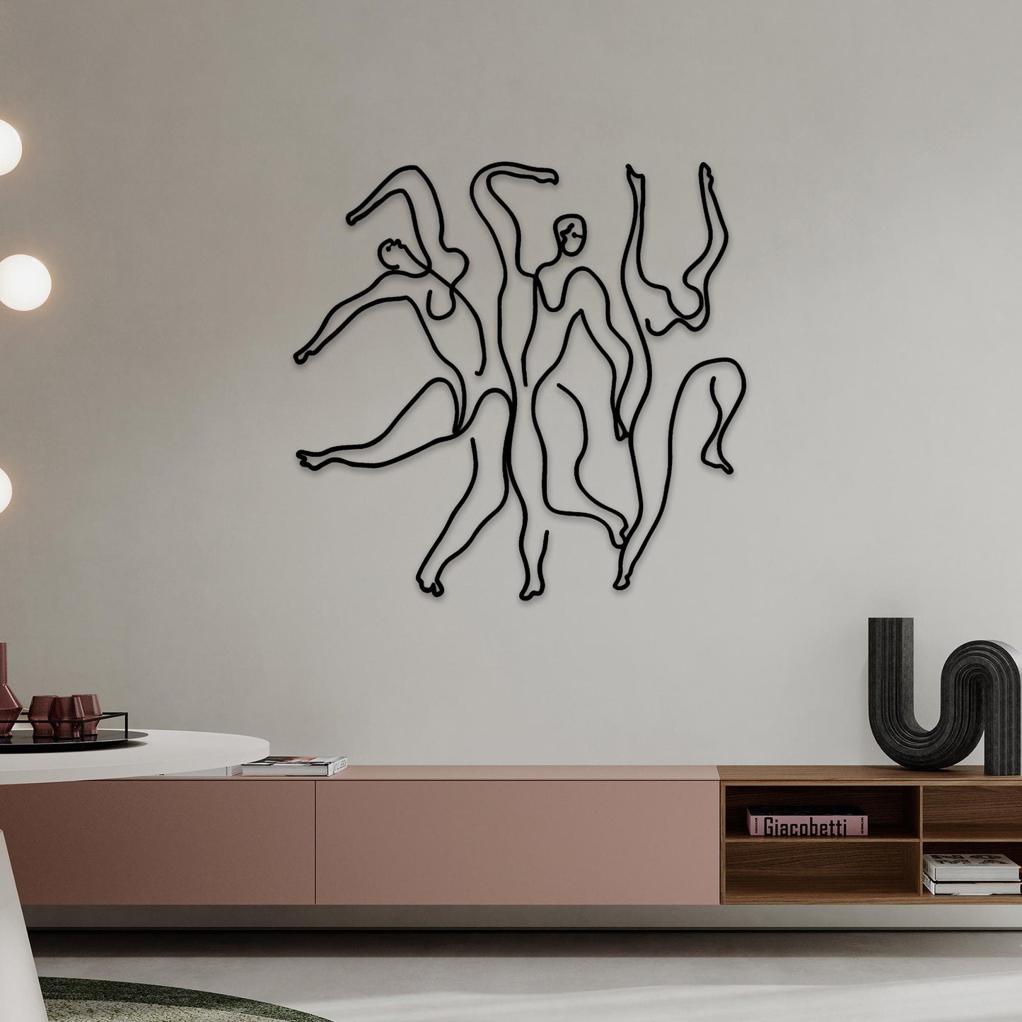 Metal Abstract Dancing Wall Art, House Entry Metal Wall Decor, Unique Birthday Gift, Office Metal Wall Art, Bestseller Gift, Christmas Gift