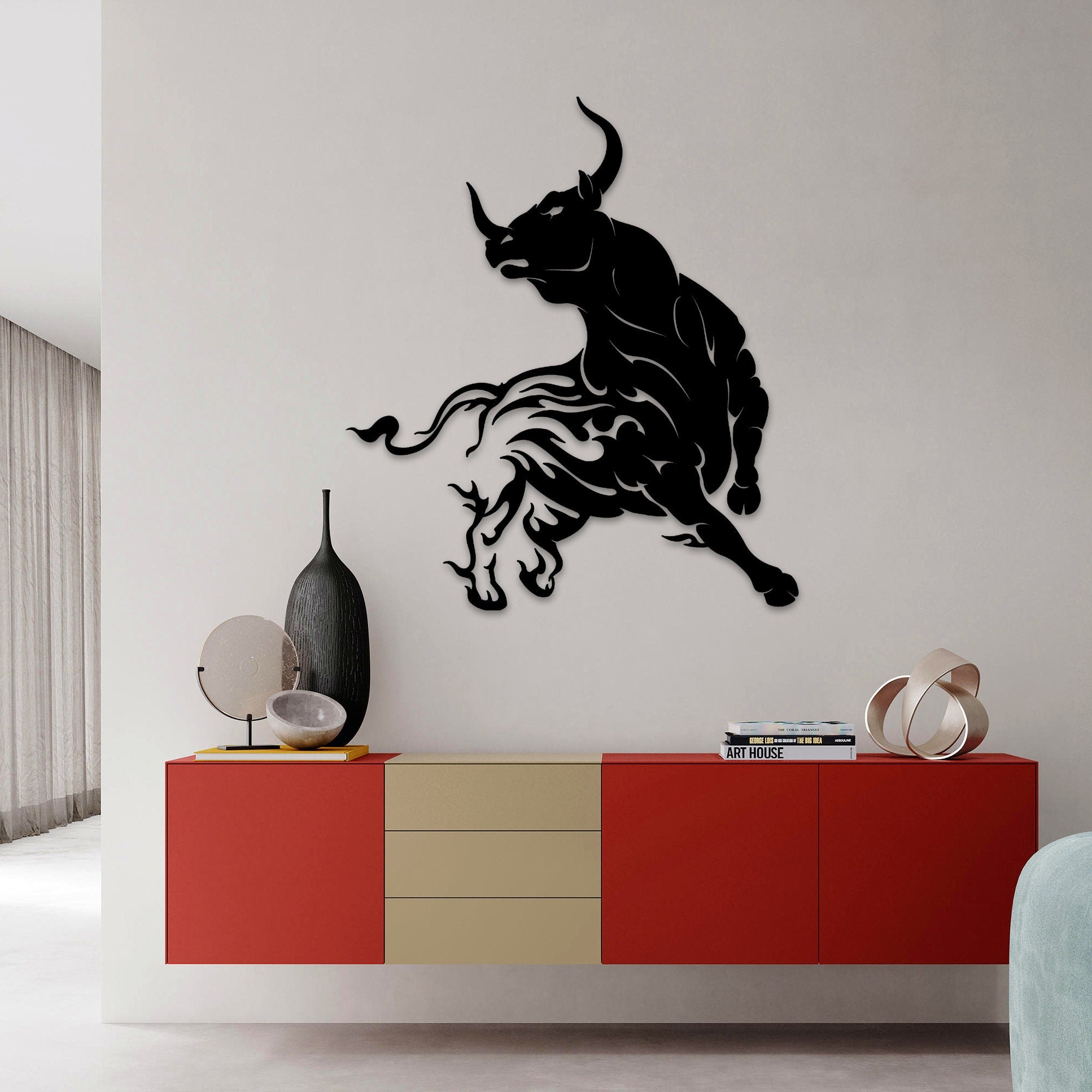 Bull Metal Wall Art, Buffalo Metal Wall Art, Rodeo Lovers Birthday Gift, Porch Metal Wall Art, Bull Ranch Metal Sign, Christmas Gift