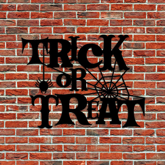 Trick Or Treat Metal Wall Art, Scary Halloween Metal Wall Decor, Happy Bloody Halloween, Outdoor Halloween Metal Sign, Valentines Day Gift