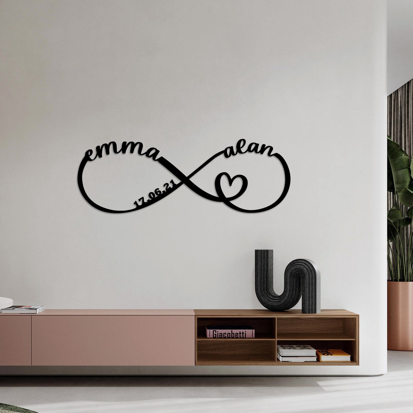 Personalized Infinity Sign For Love, Unique Custom Wedding Metal Decor, Hearth Couple Name Sign, Unique Wedding Metal Sign, Christmas Gift