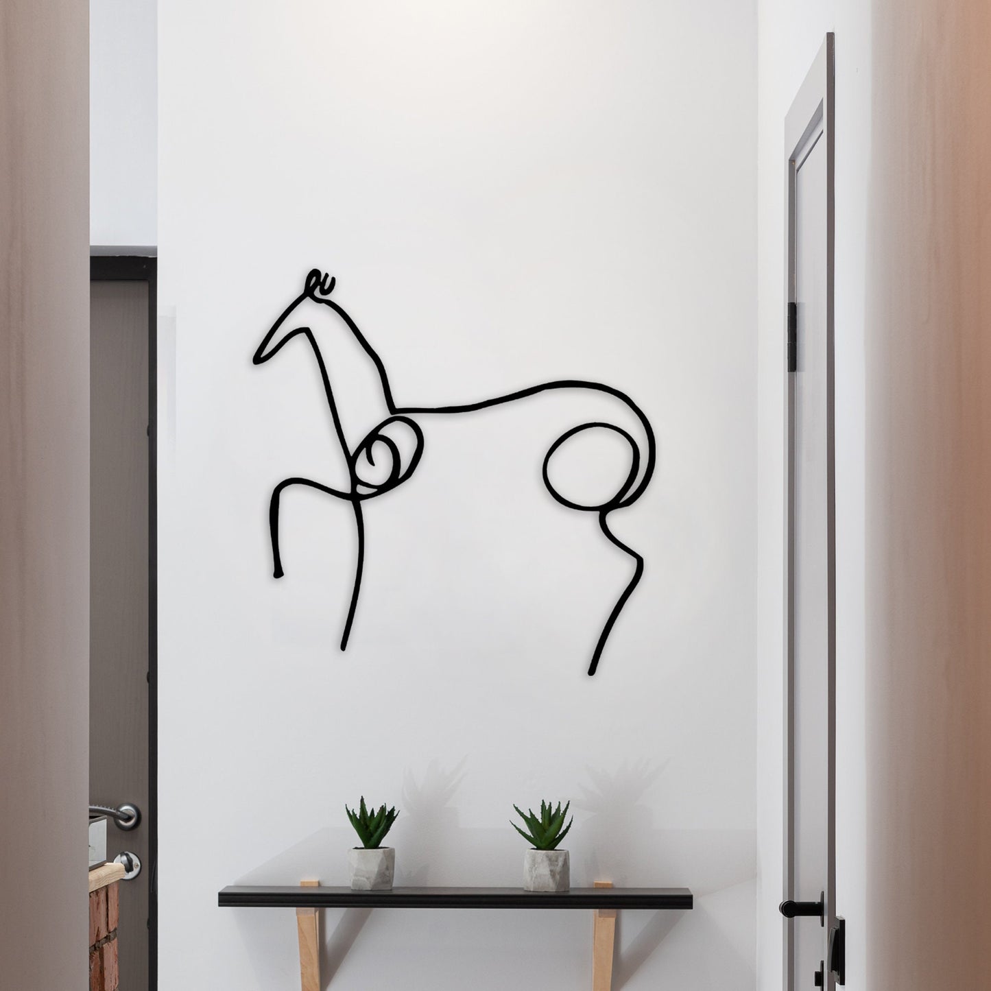 Horse Metal Line Art, Horse Wire Metal Wall Decor, Animal Metal Wall Art, Minimalit Metal Wall Decor, Gift for Her, iconic Metal Decor