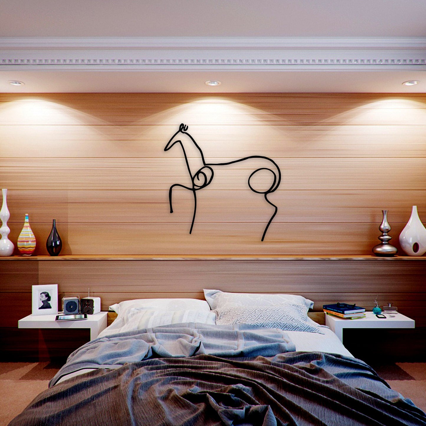Horse Metal Line Art, Horse Wire Metal Wall Decor, Animal Metal Wall Art, Minimalit Metal Wall Decor, Gift for Her, iconic Metal Decor