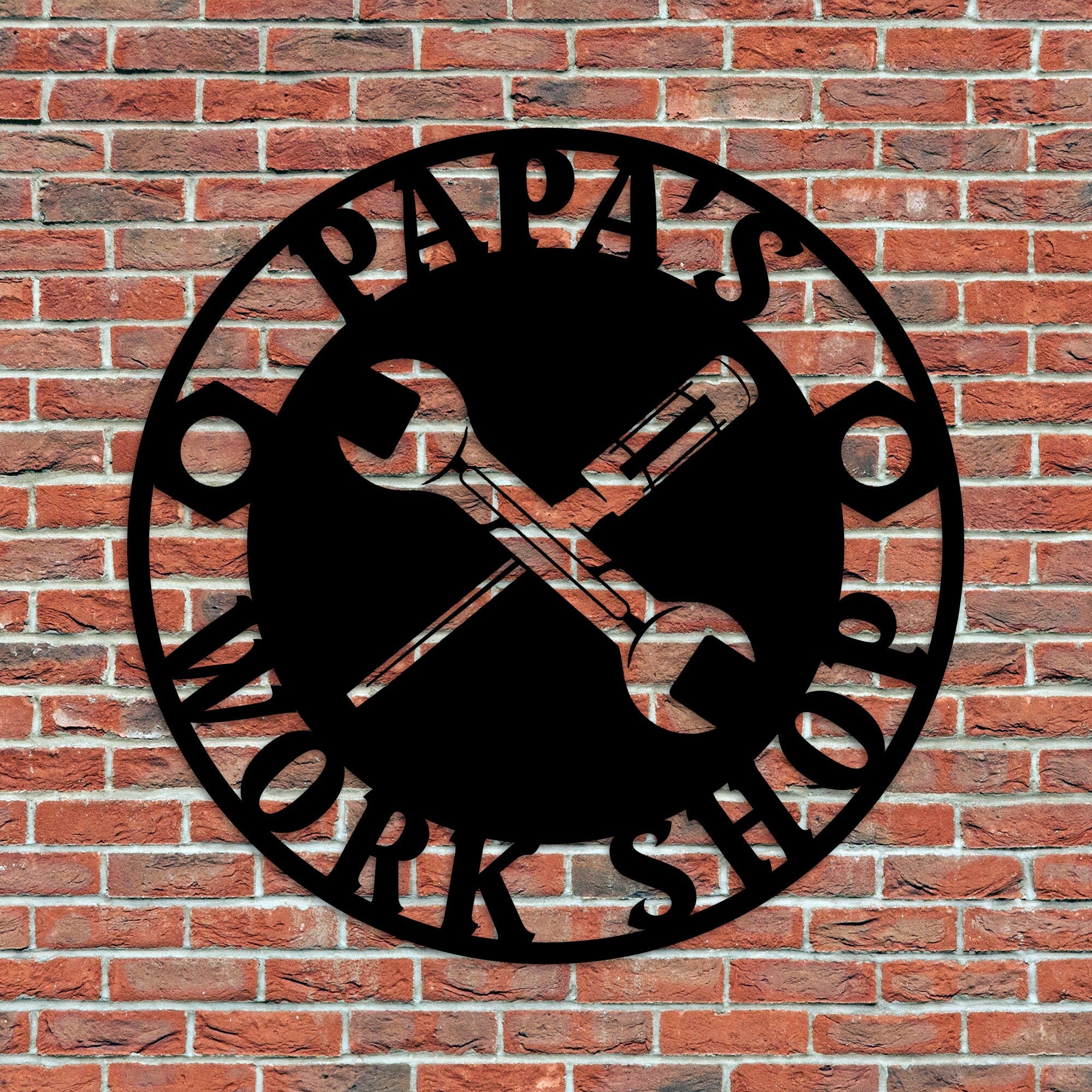 Custom Metal Workshop Name Sign, Personalize Garage Name Sign, Christmas Gift for Dad, Custom Porch Metal Sign,Valentines Day Gift